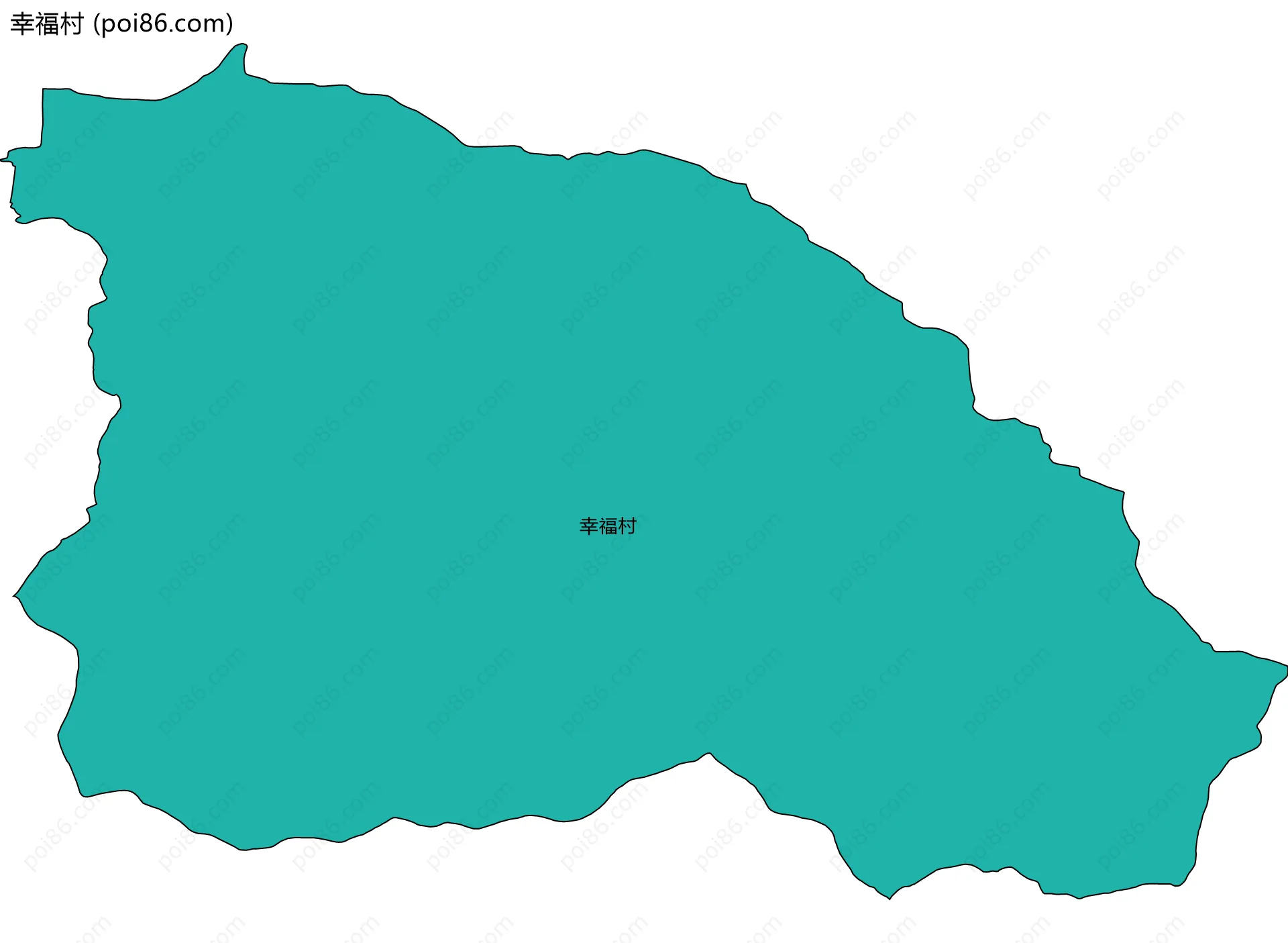 幸福村边界地图