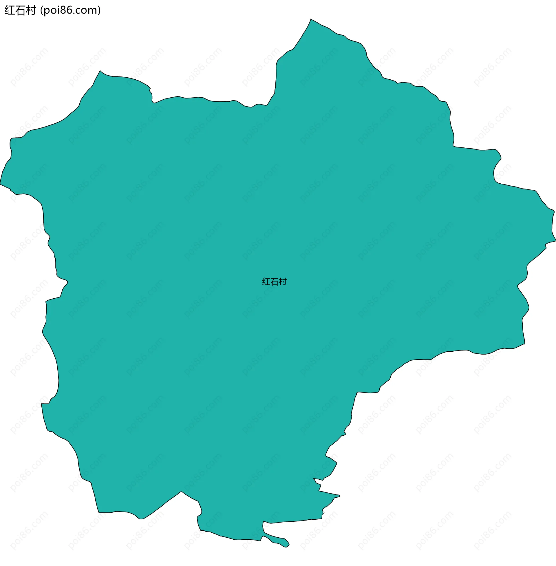 红石村边界地图