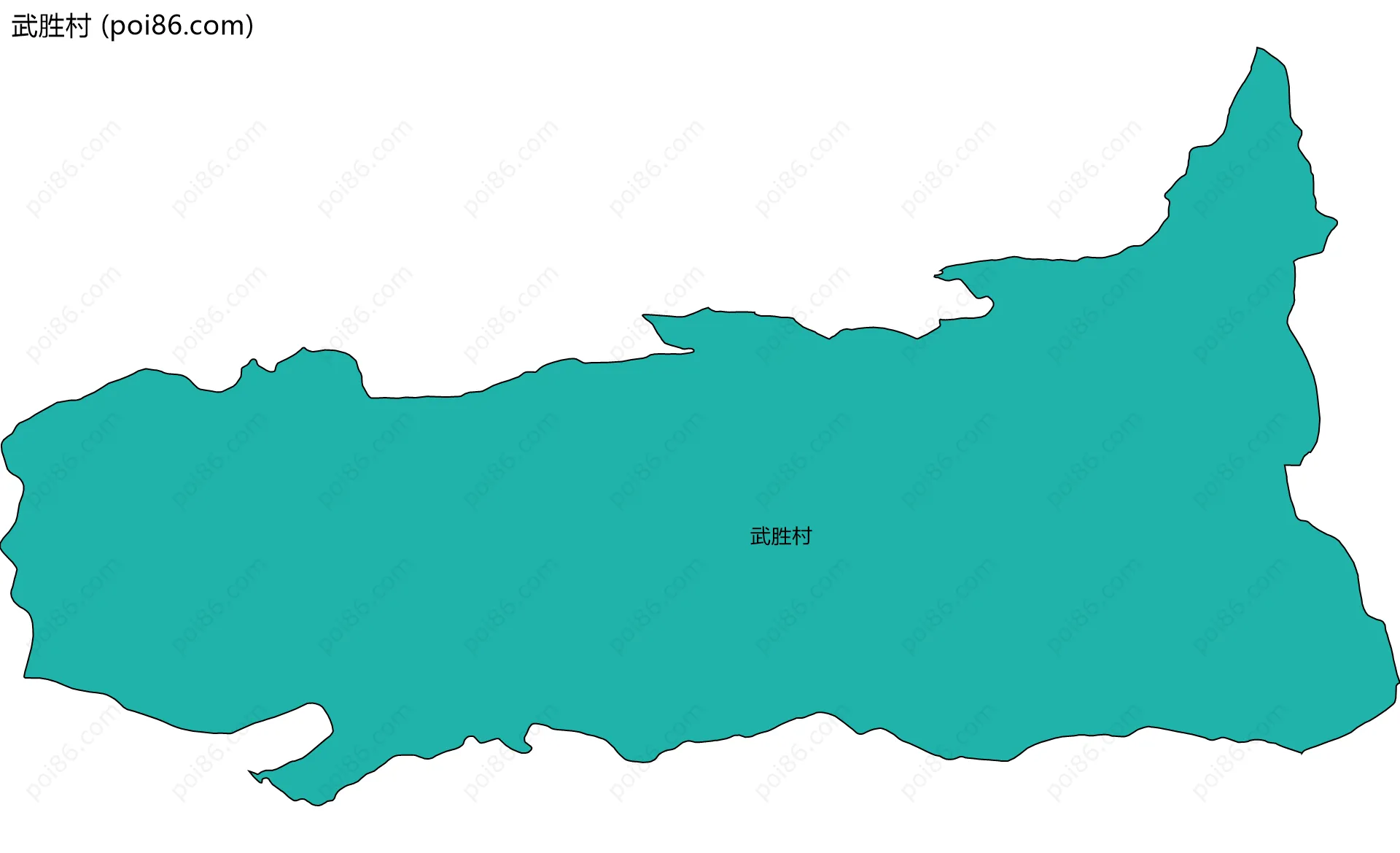 武胜村边界地图