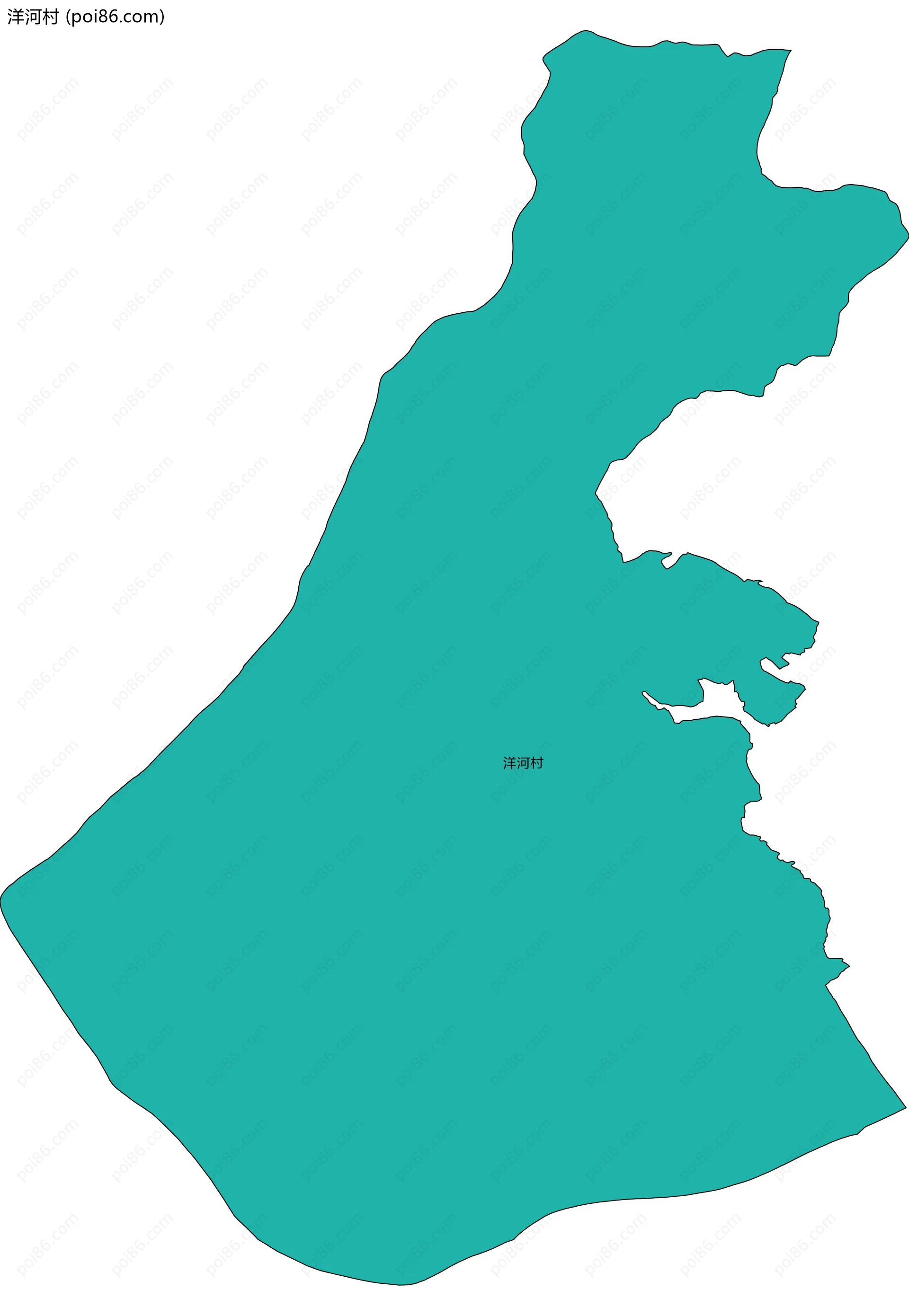 洋河村边界地图