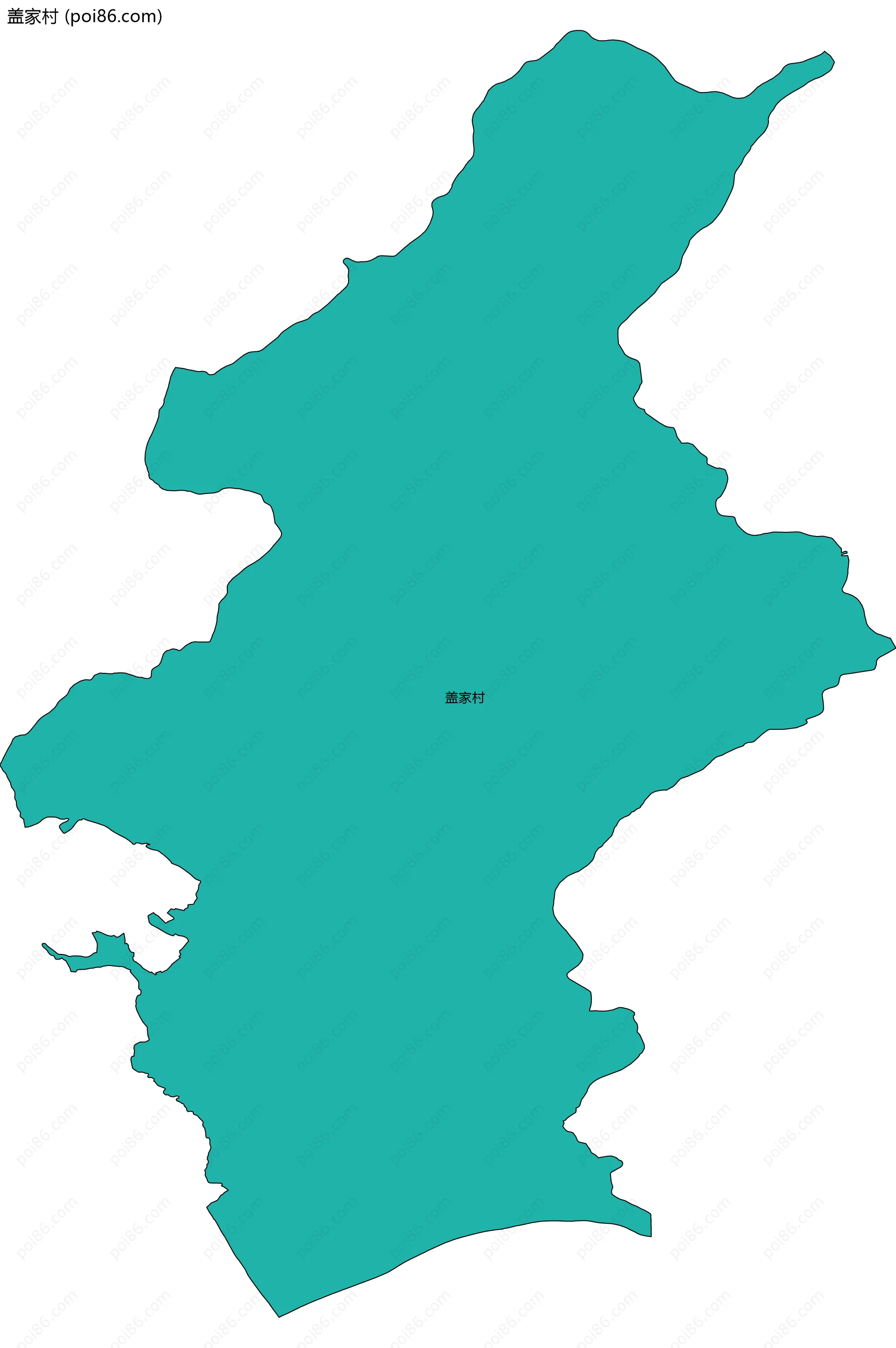 盖家村边界地图