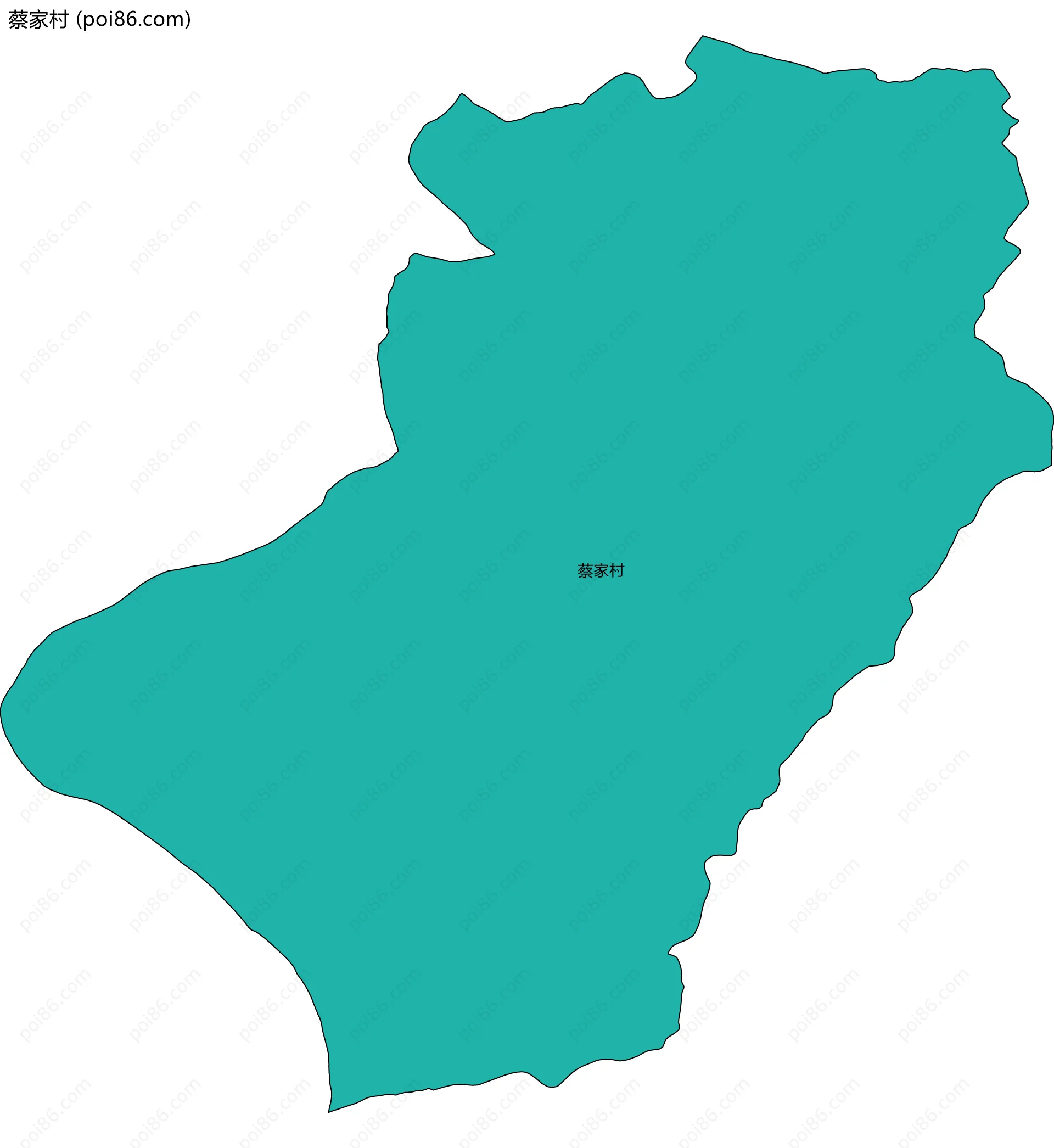 蔡家村边界地图