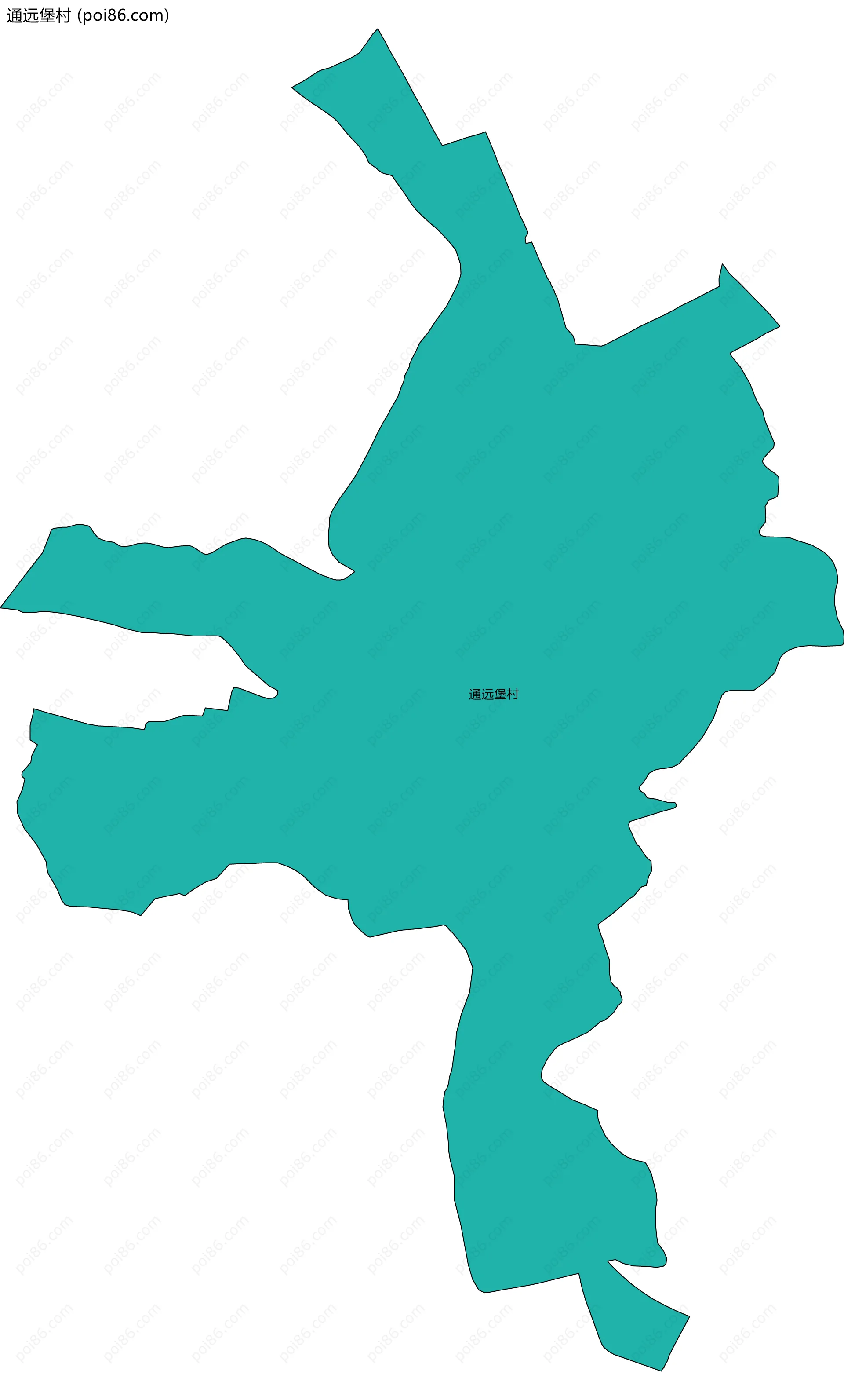 通远堡村边界地图