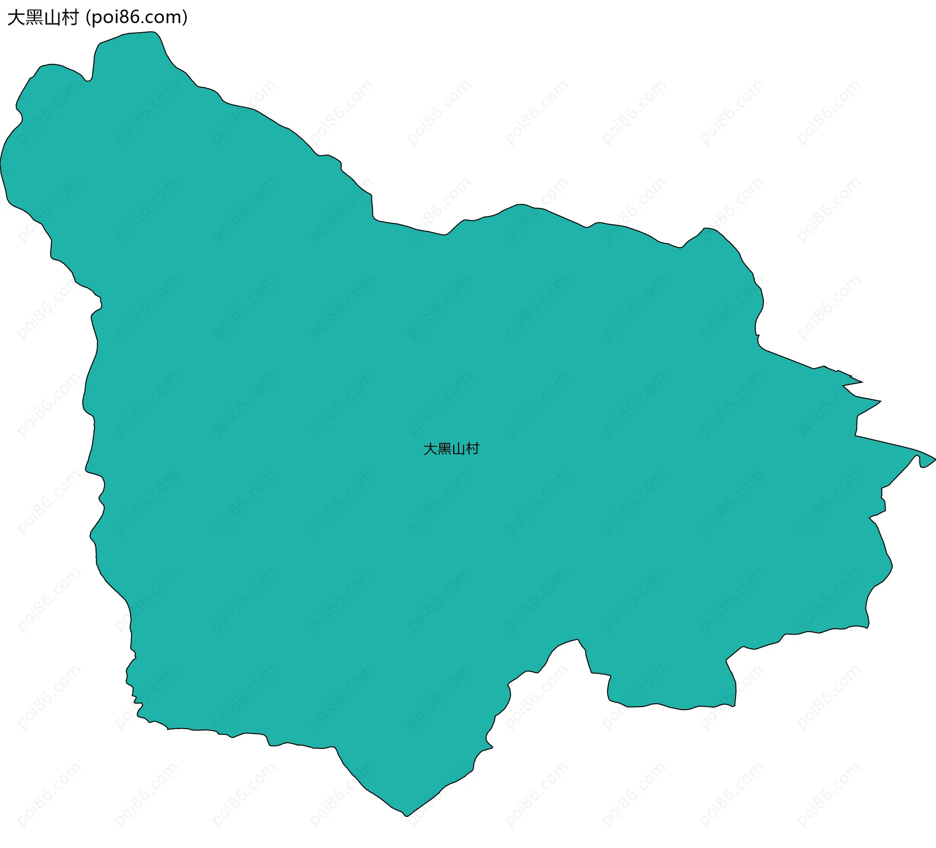 大黑山村边界地图