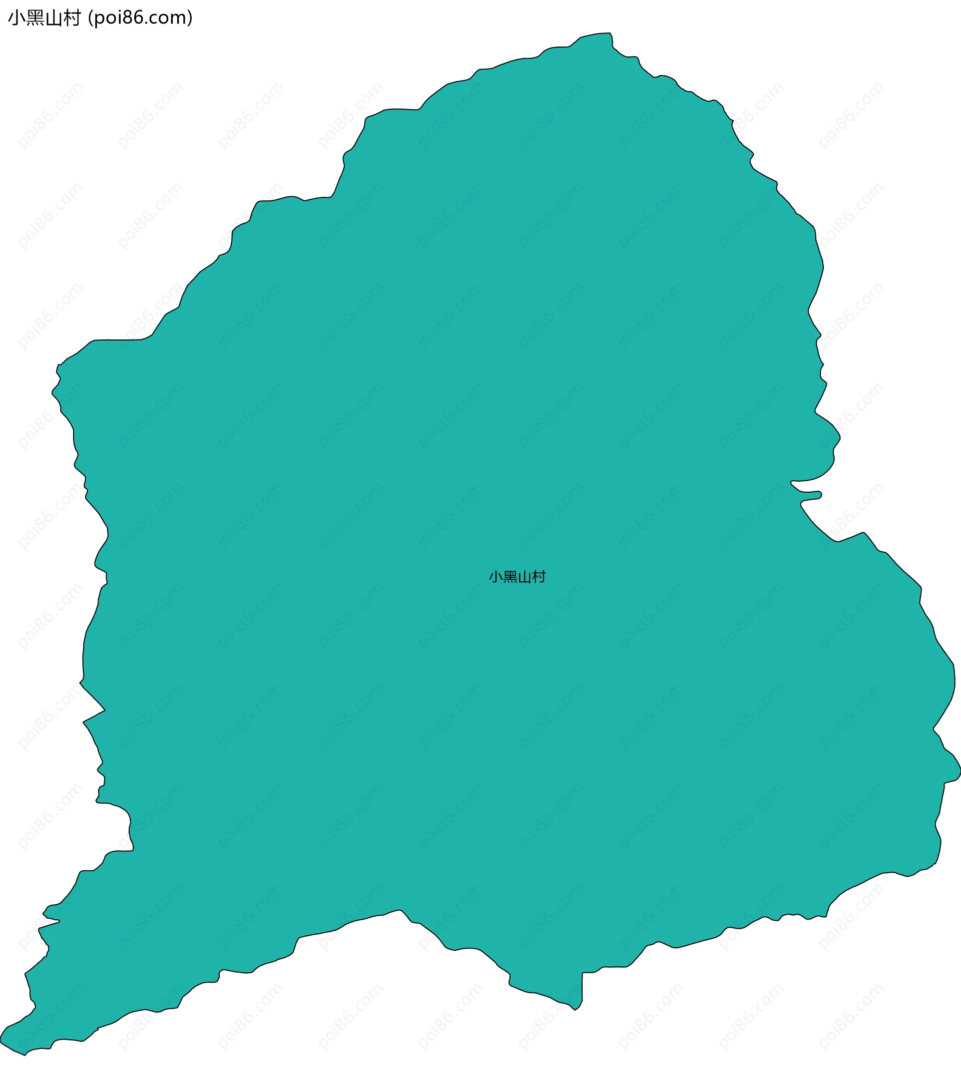 小黑山村边界地图