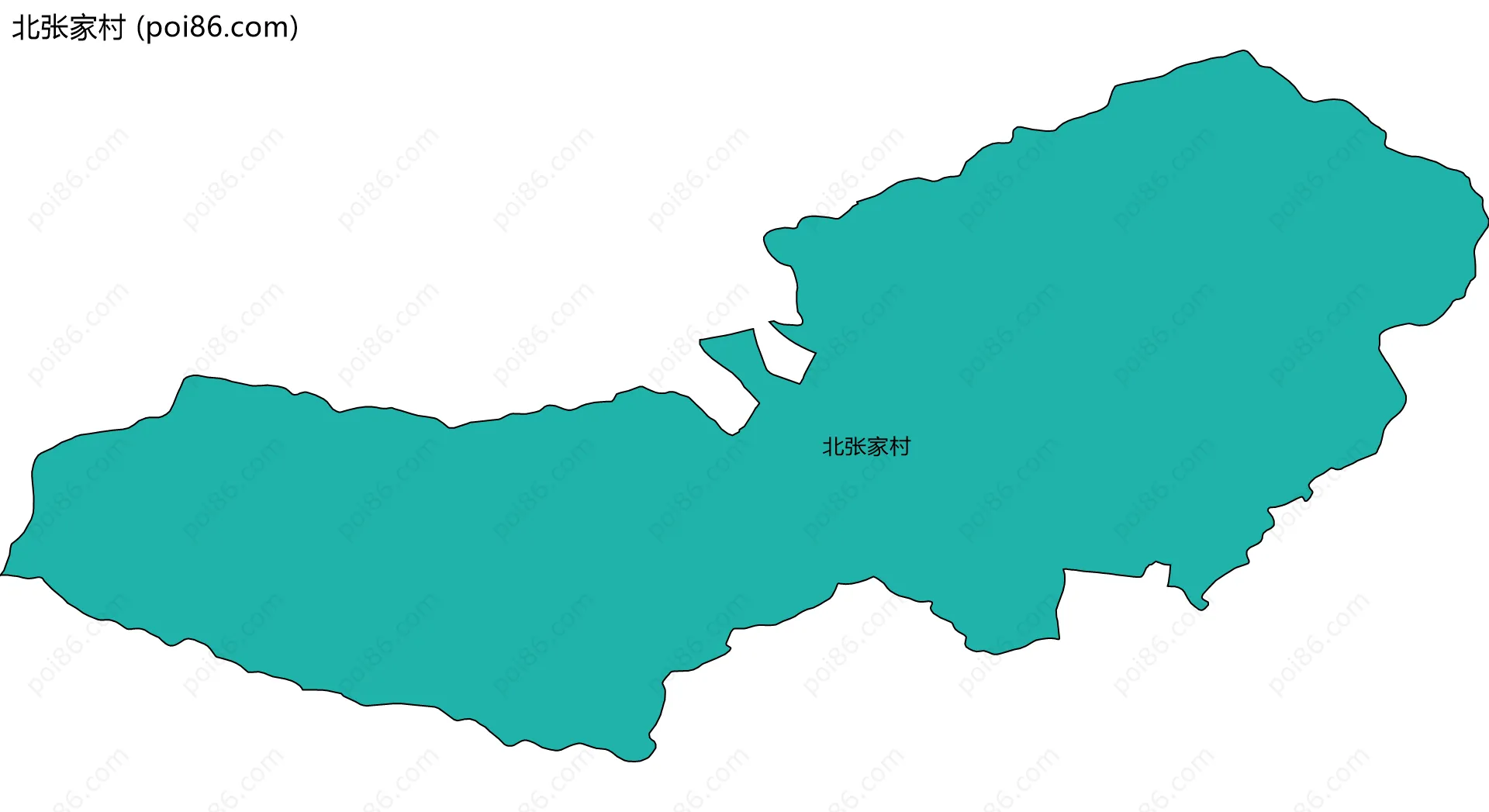 北张家村边界地图