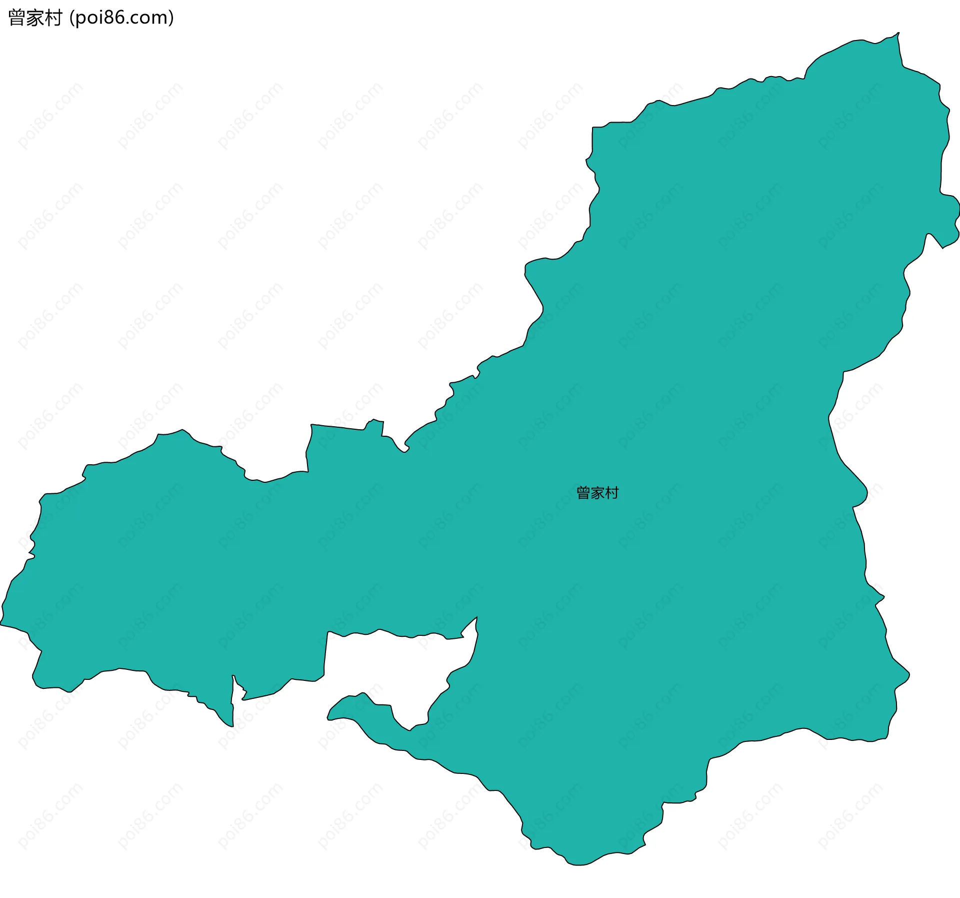 曾家村边界地图
