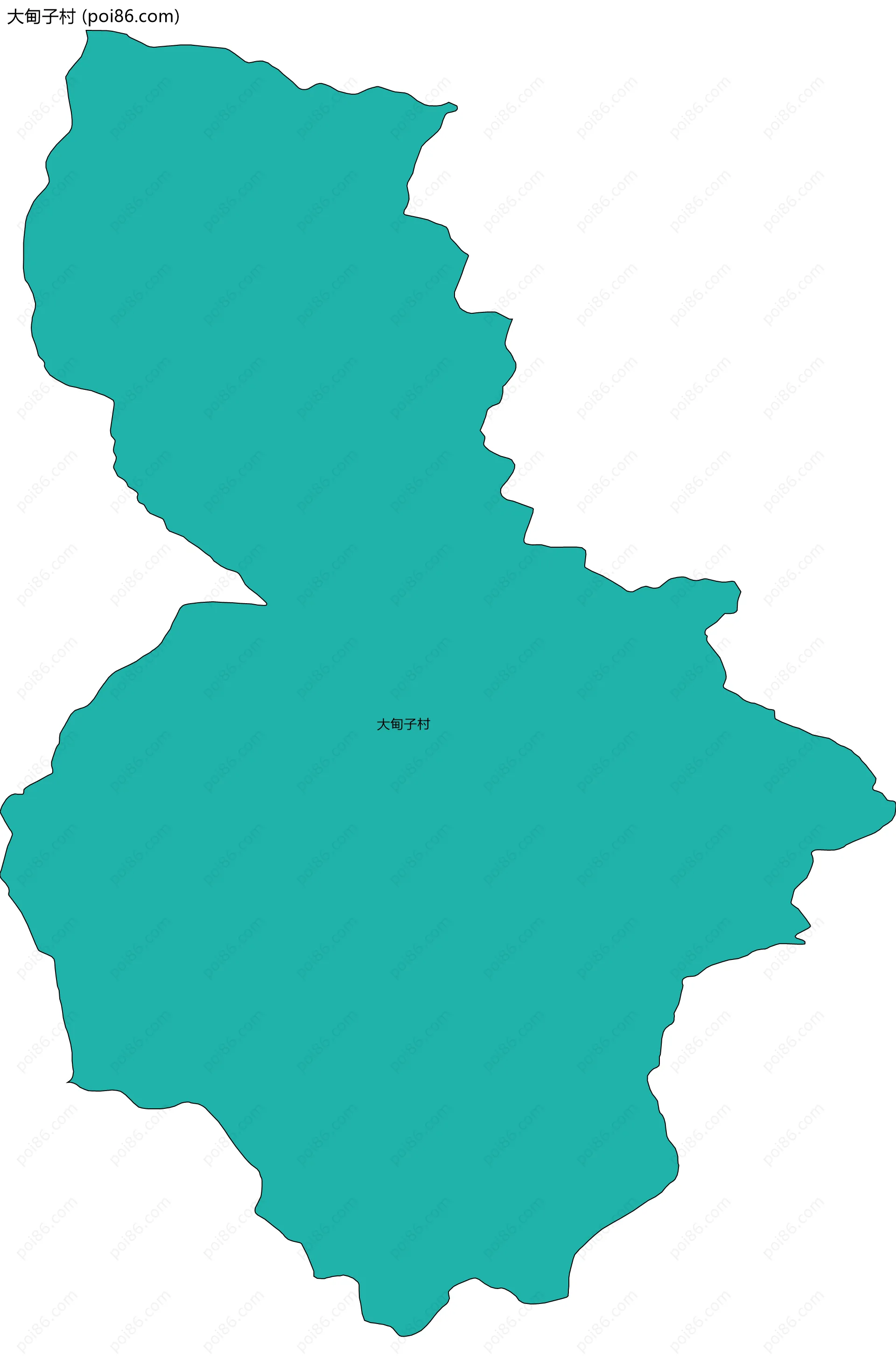 大甸子村边界地图