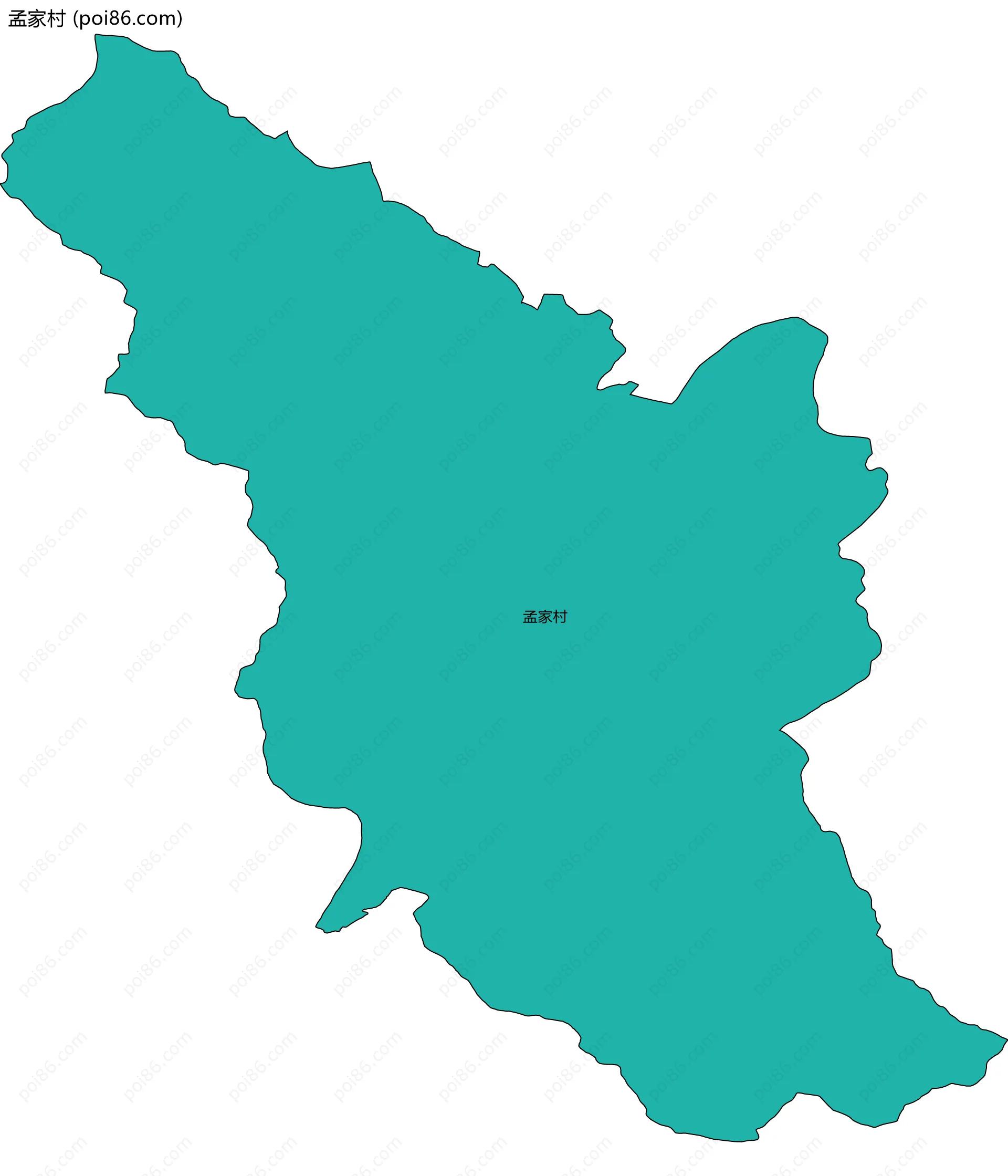 孟家村边界地图