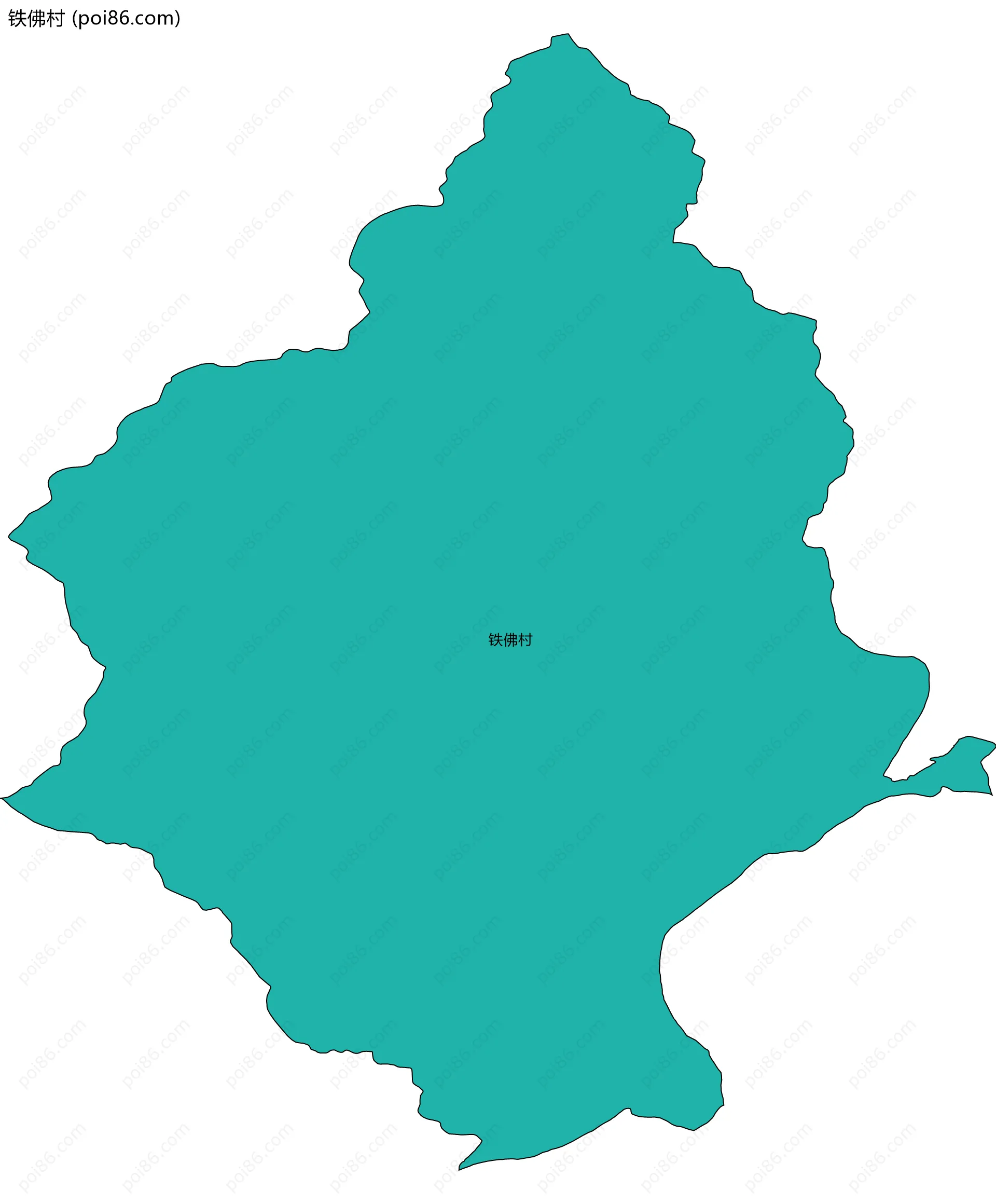 铁佛村边界地图