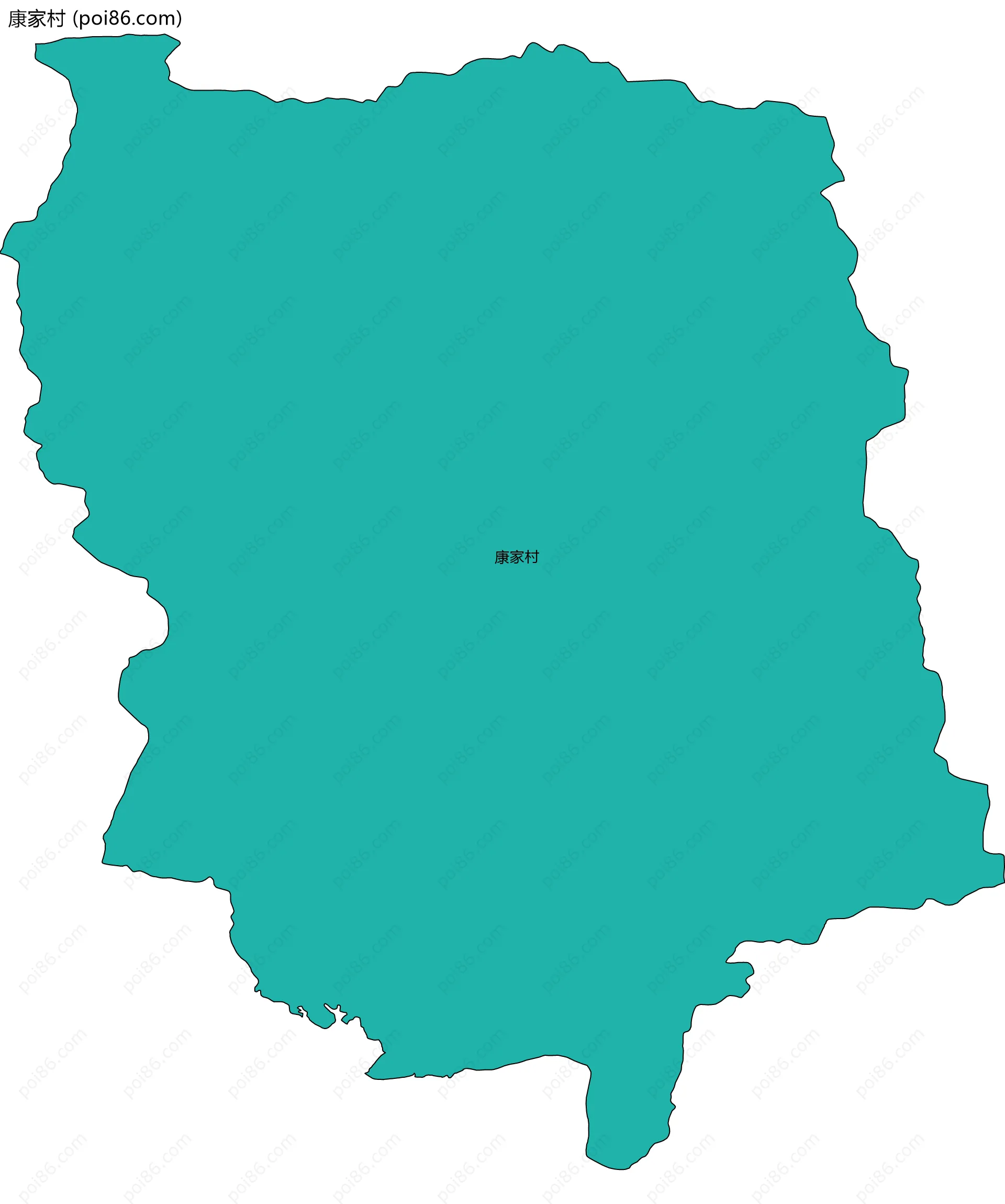 康家村边界地图