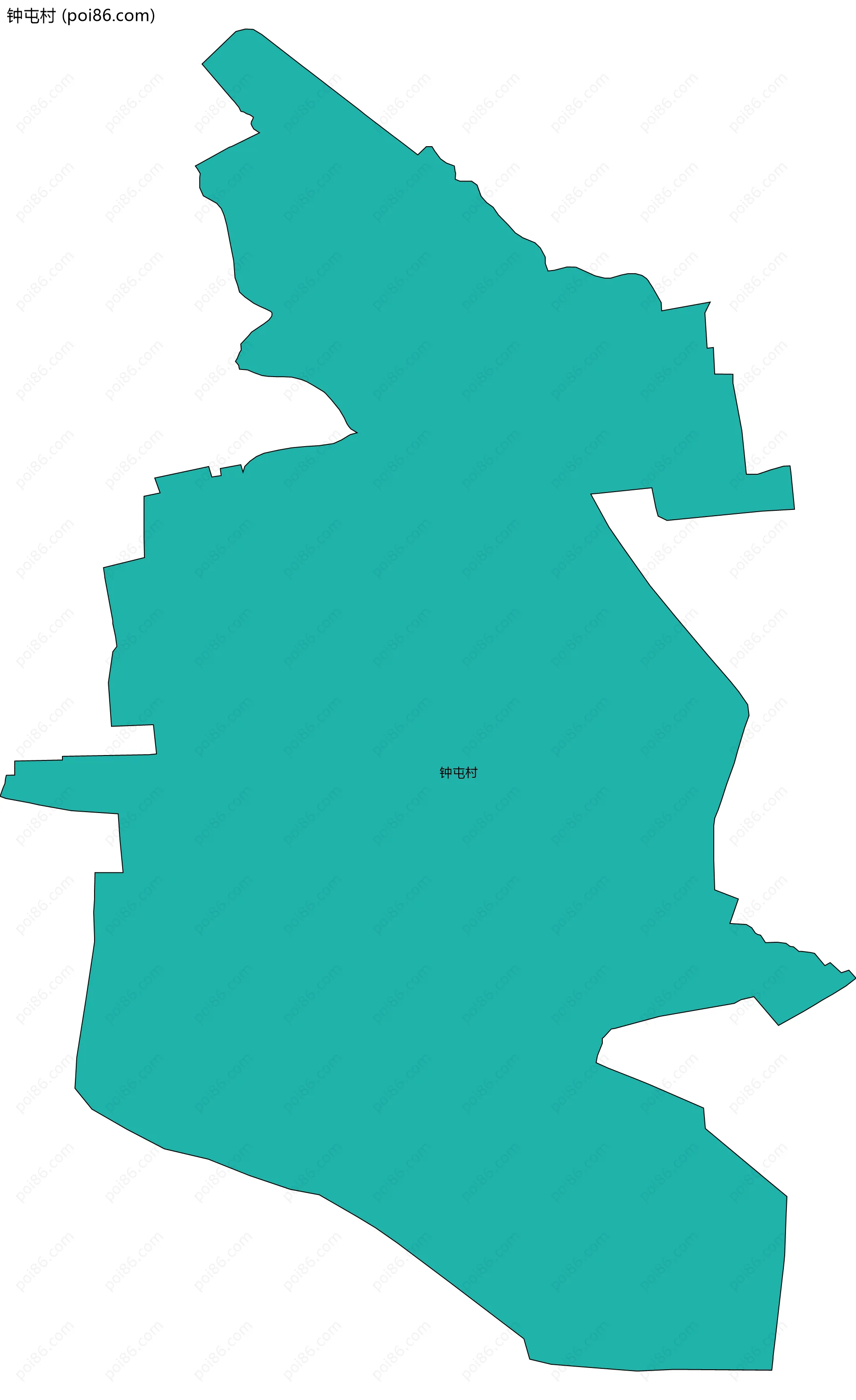 钟屯村边界地图