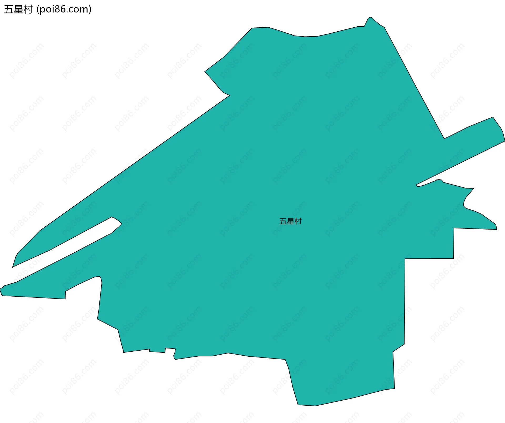 五星村边界地图
