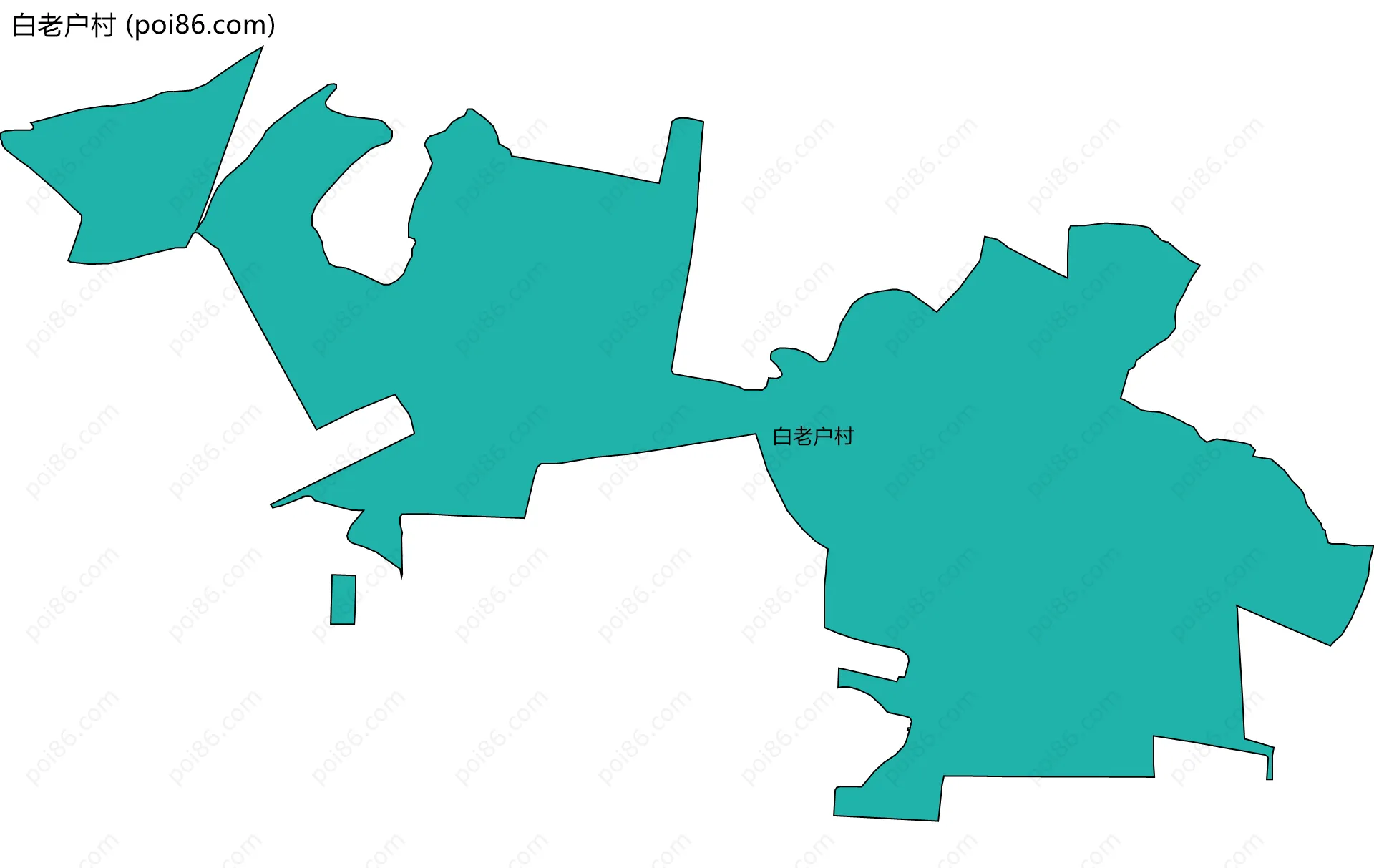 白老户村边界地图