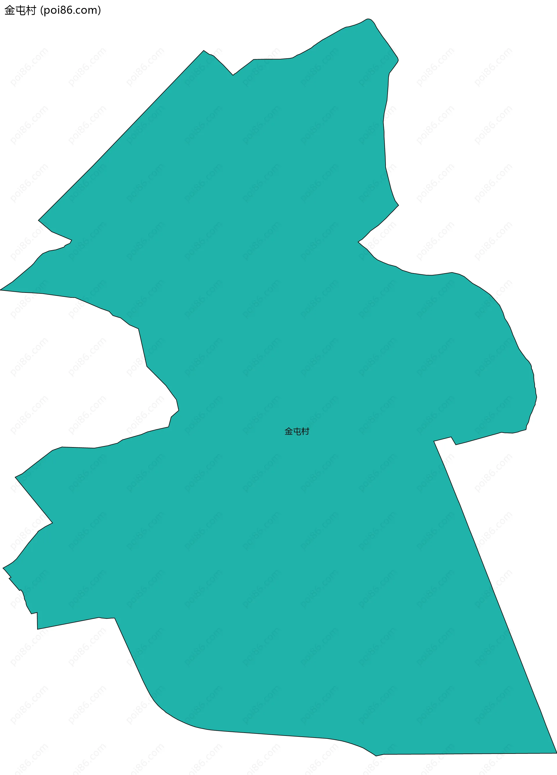 金屯村边界地图