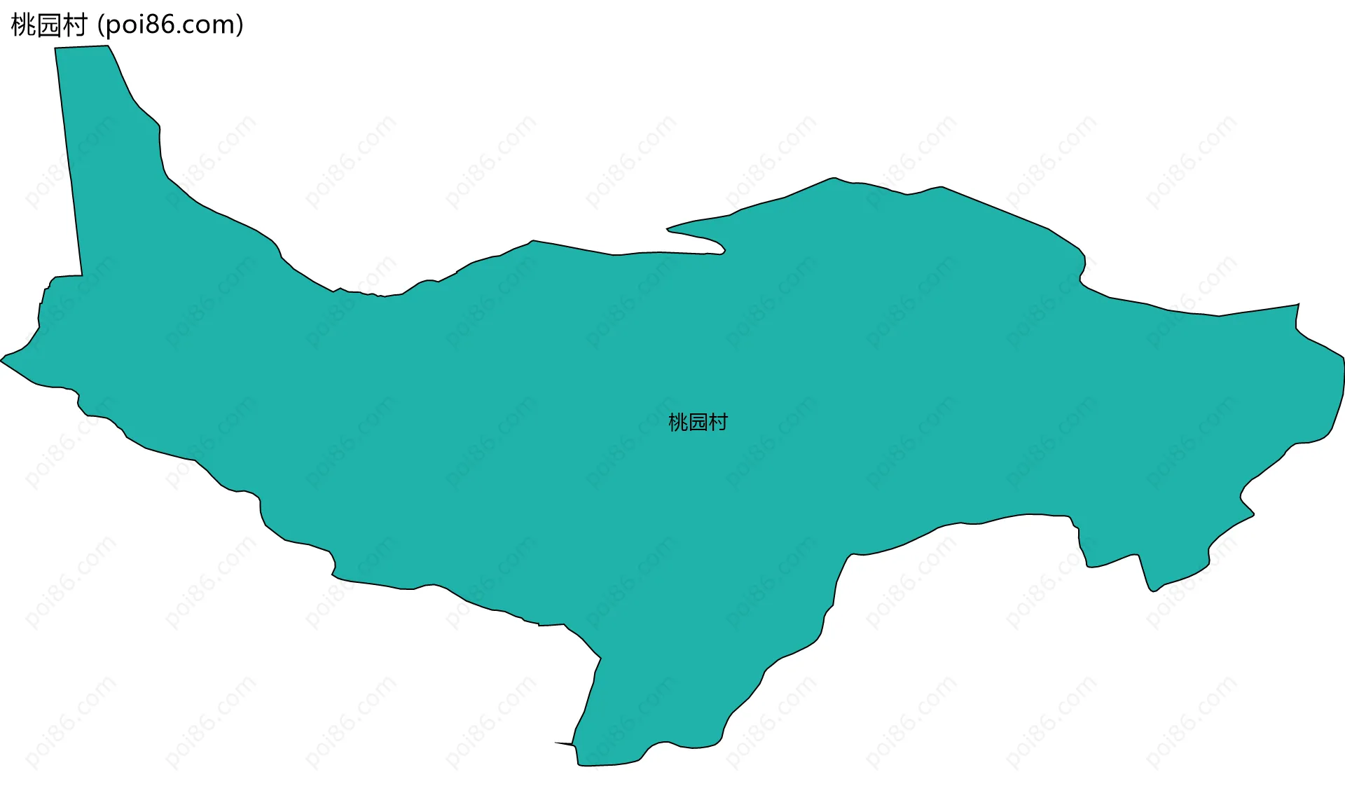 桃园村边界地图