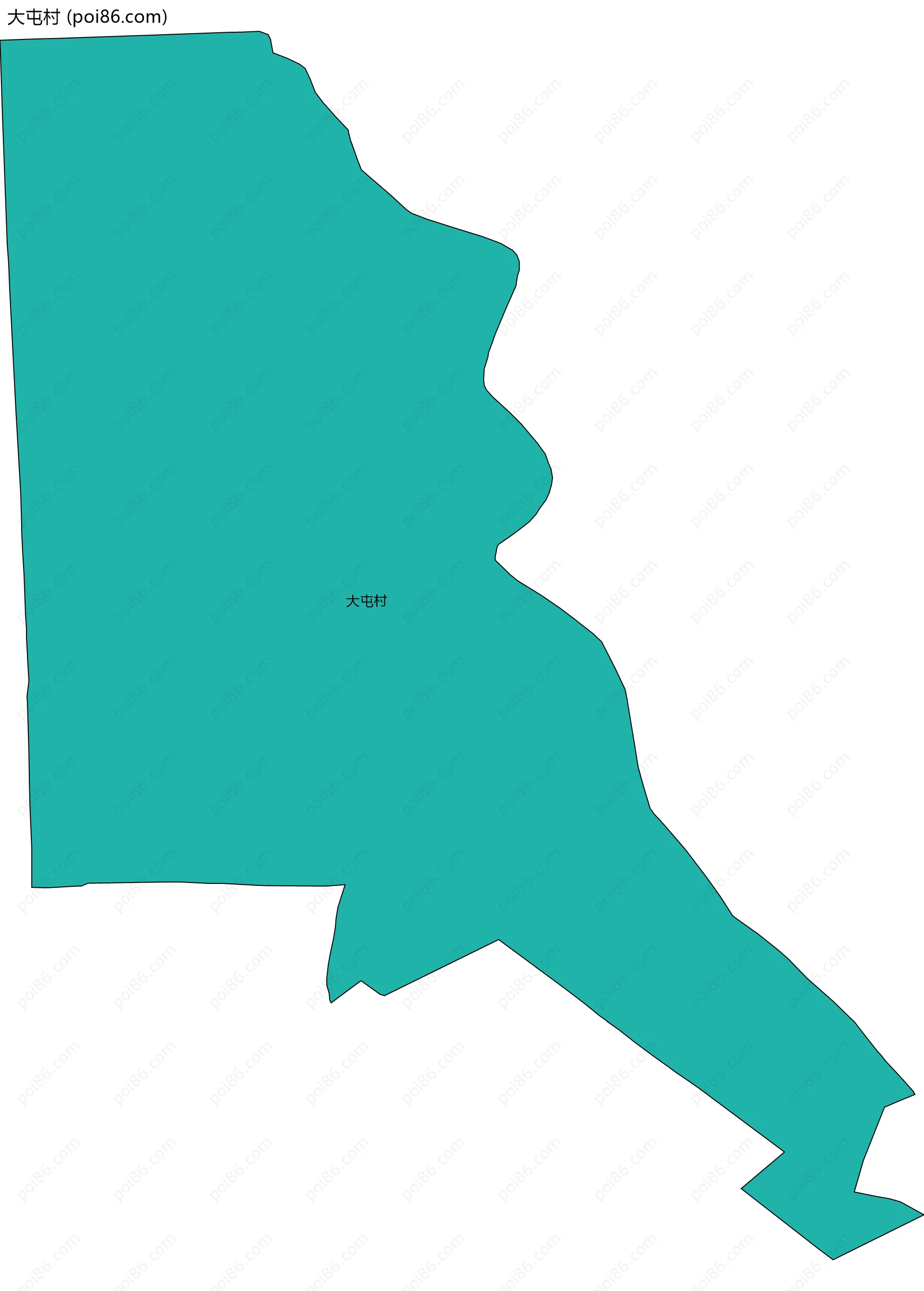 大屯村边界地图