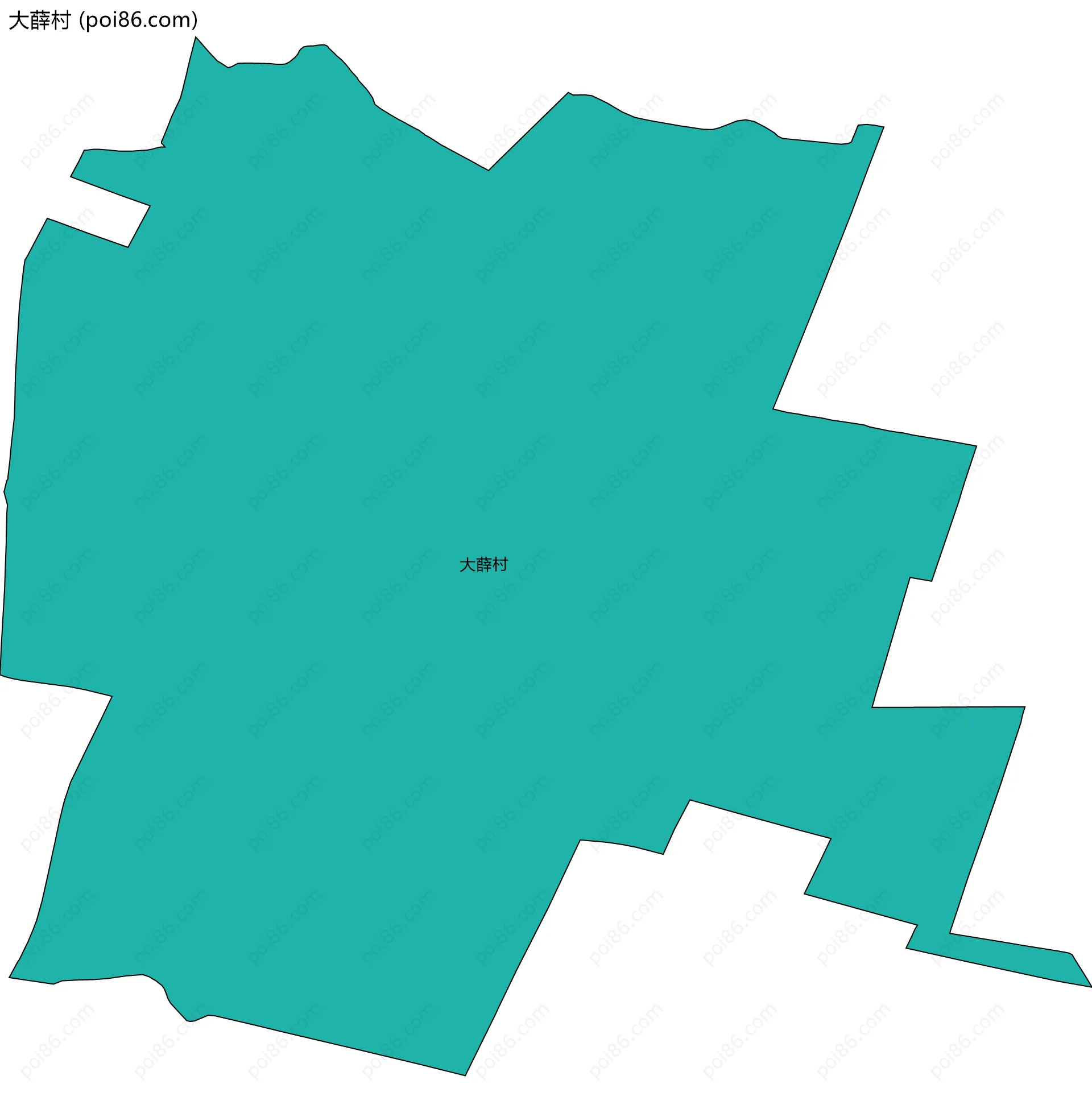 大薛村边界地图