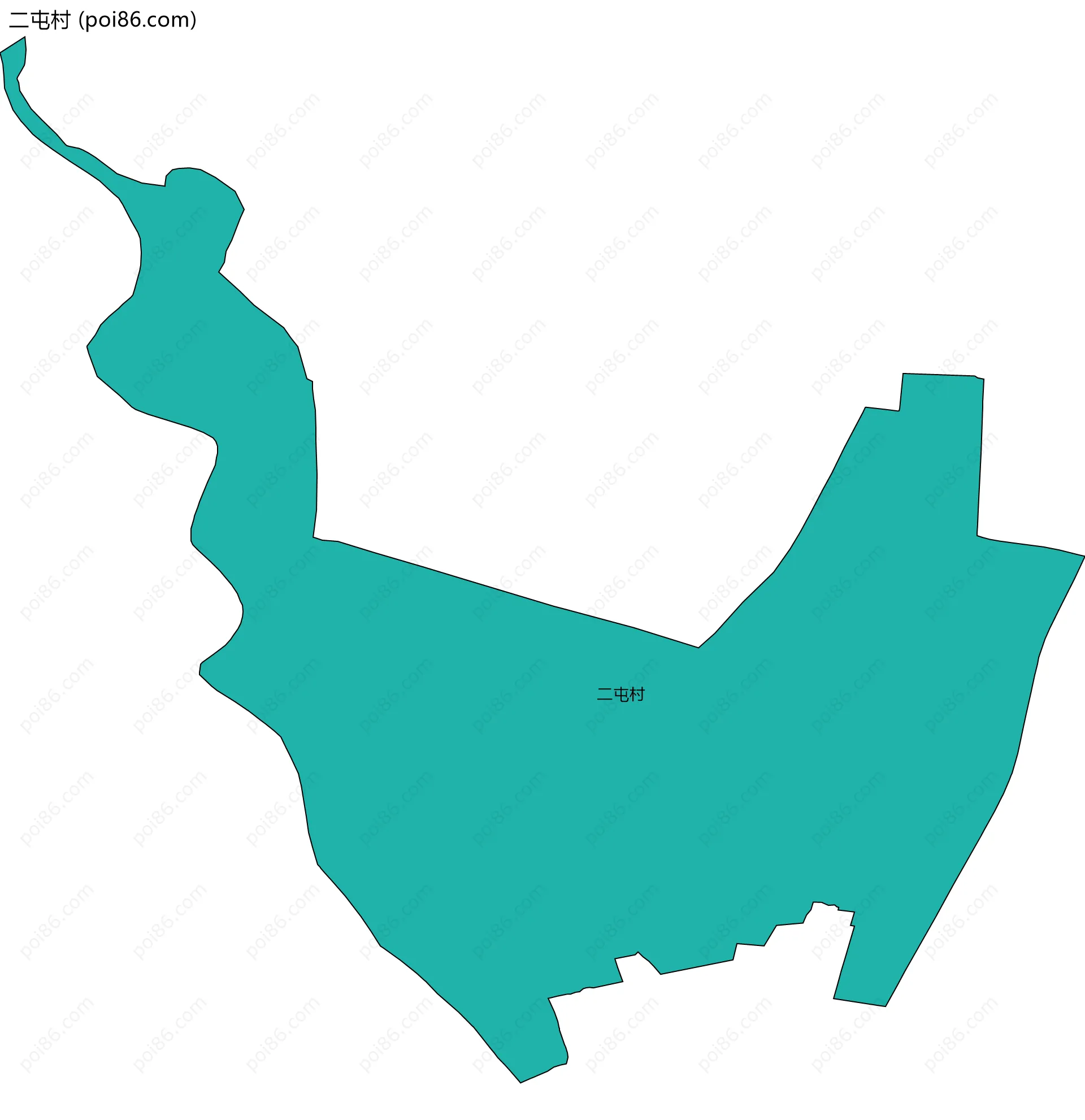 二屯村边界地图