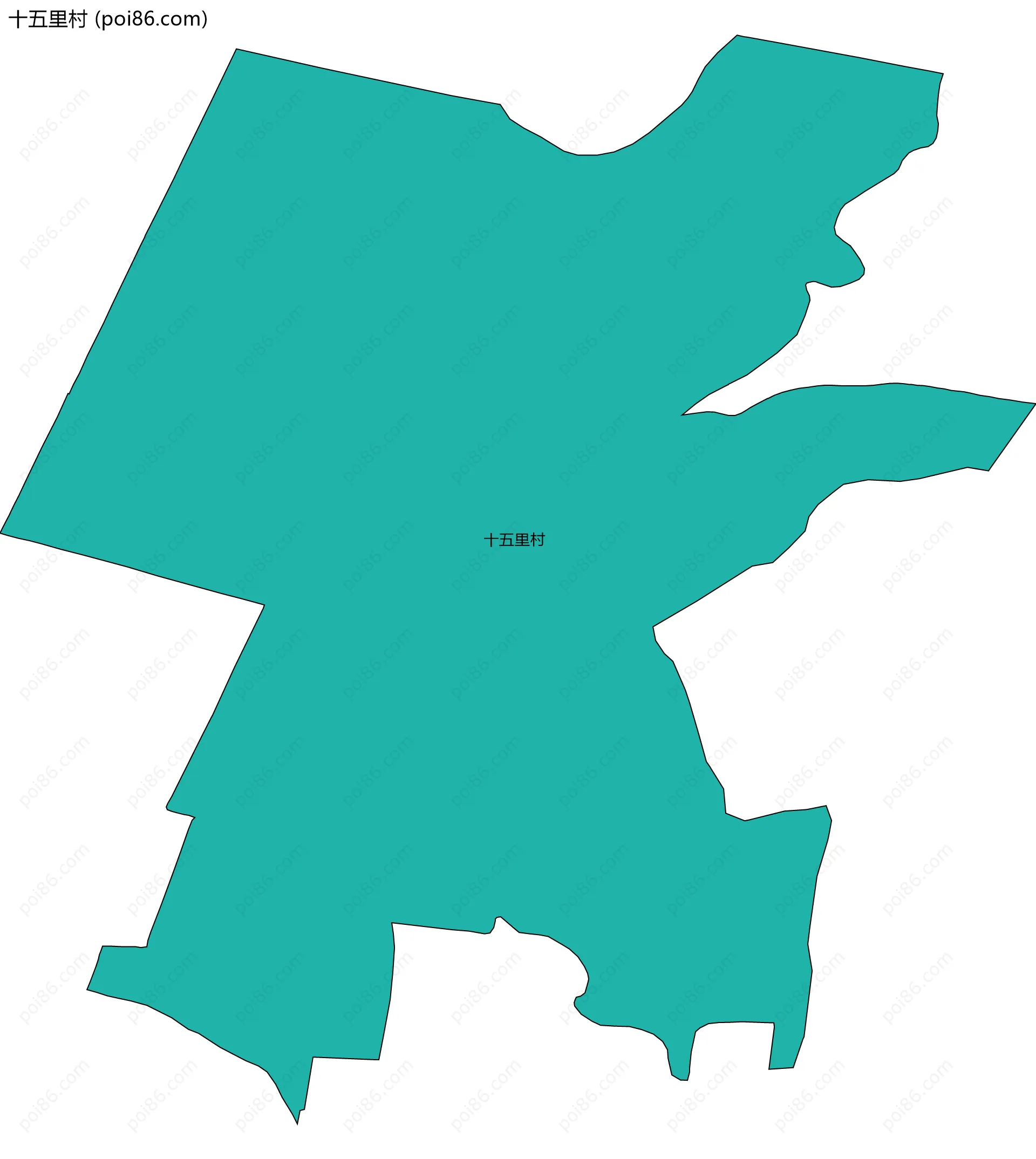 十五里村边界地图