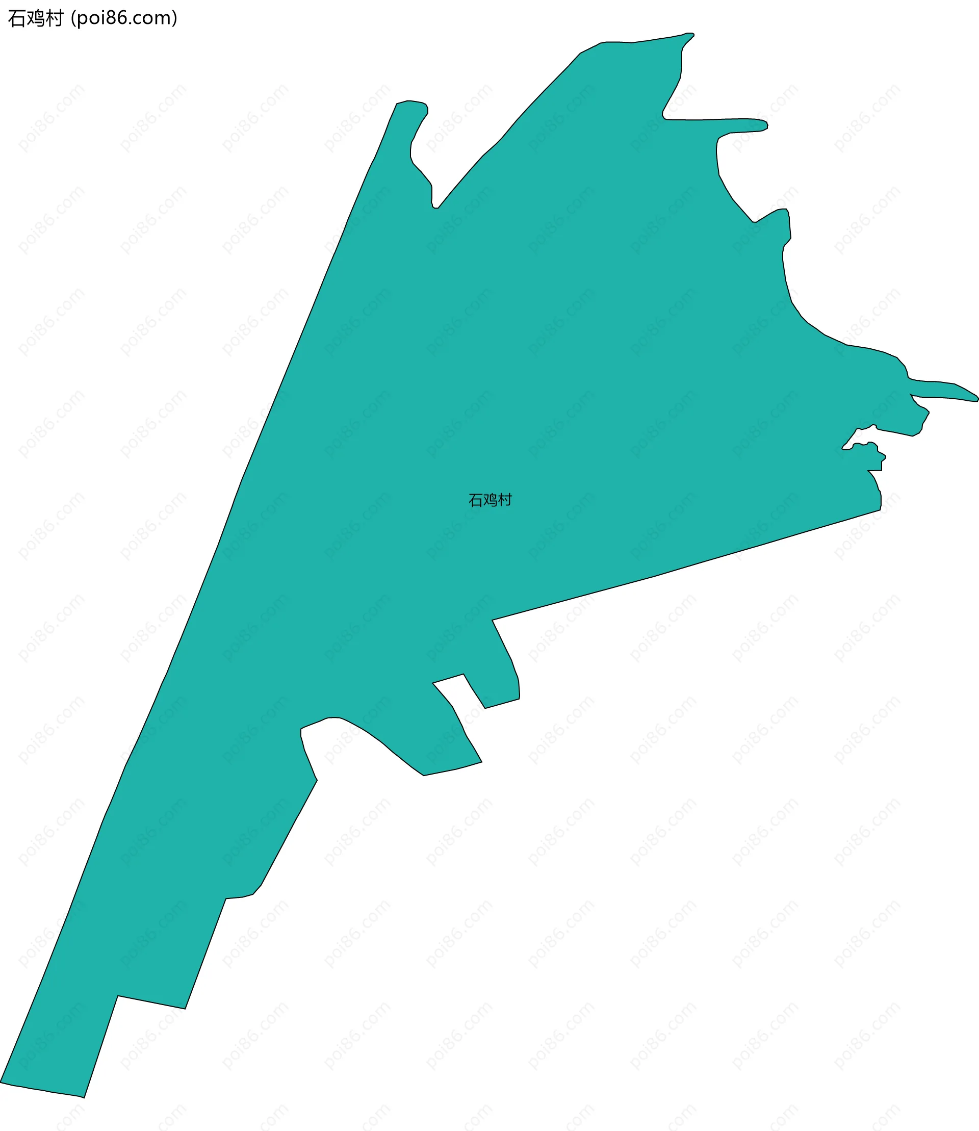 石鸡村边界地图
