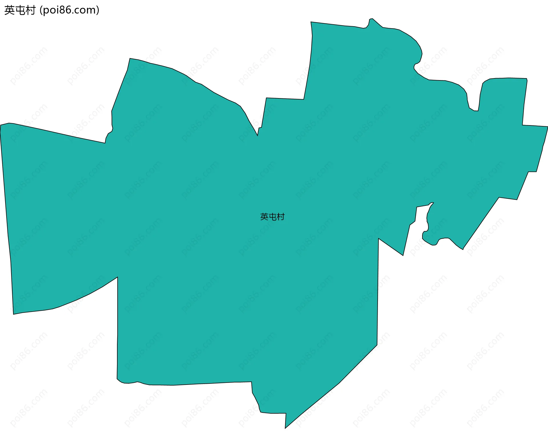 英屯村边界地图