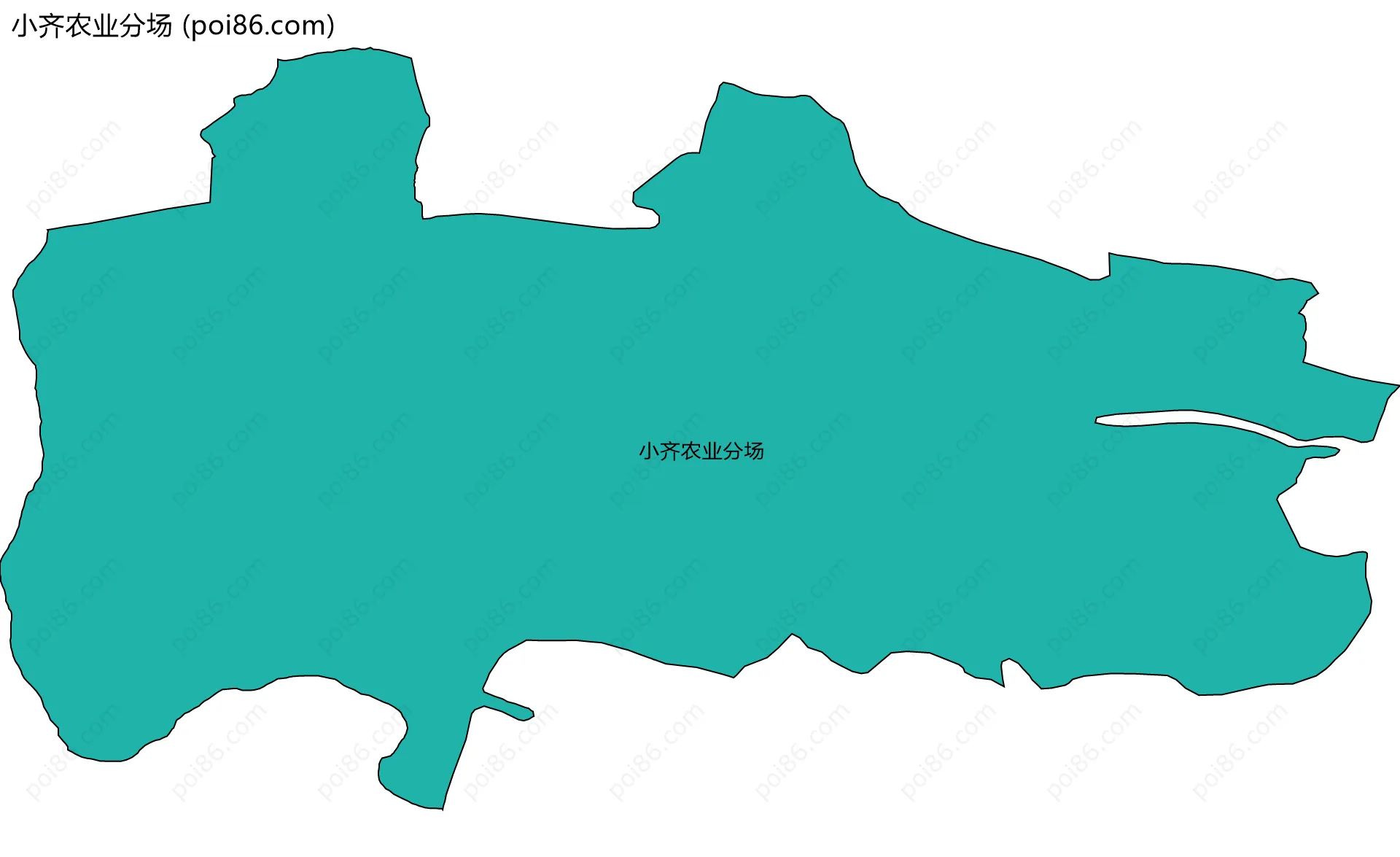 小齐农业分场边界地图