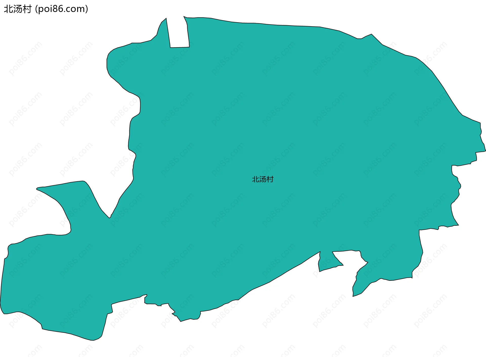 北汤村边界地图