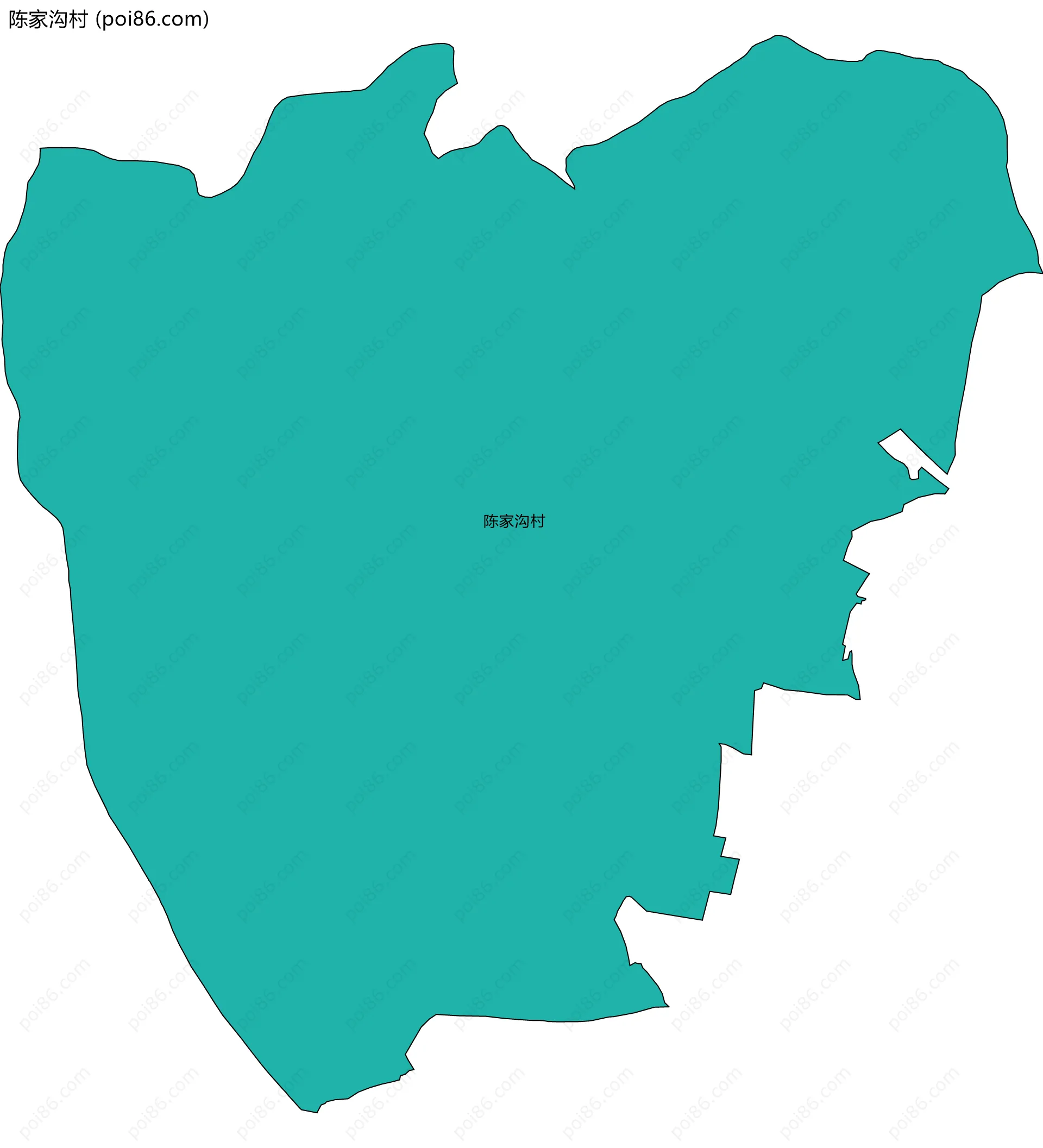 陈家沟村边界地图