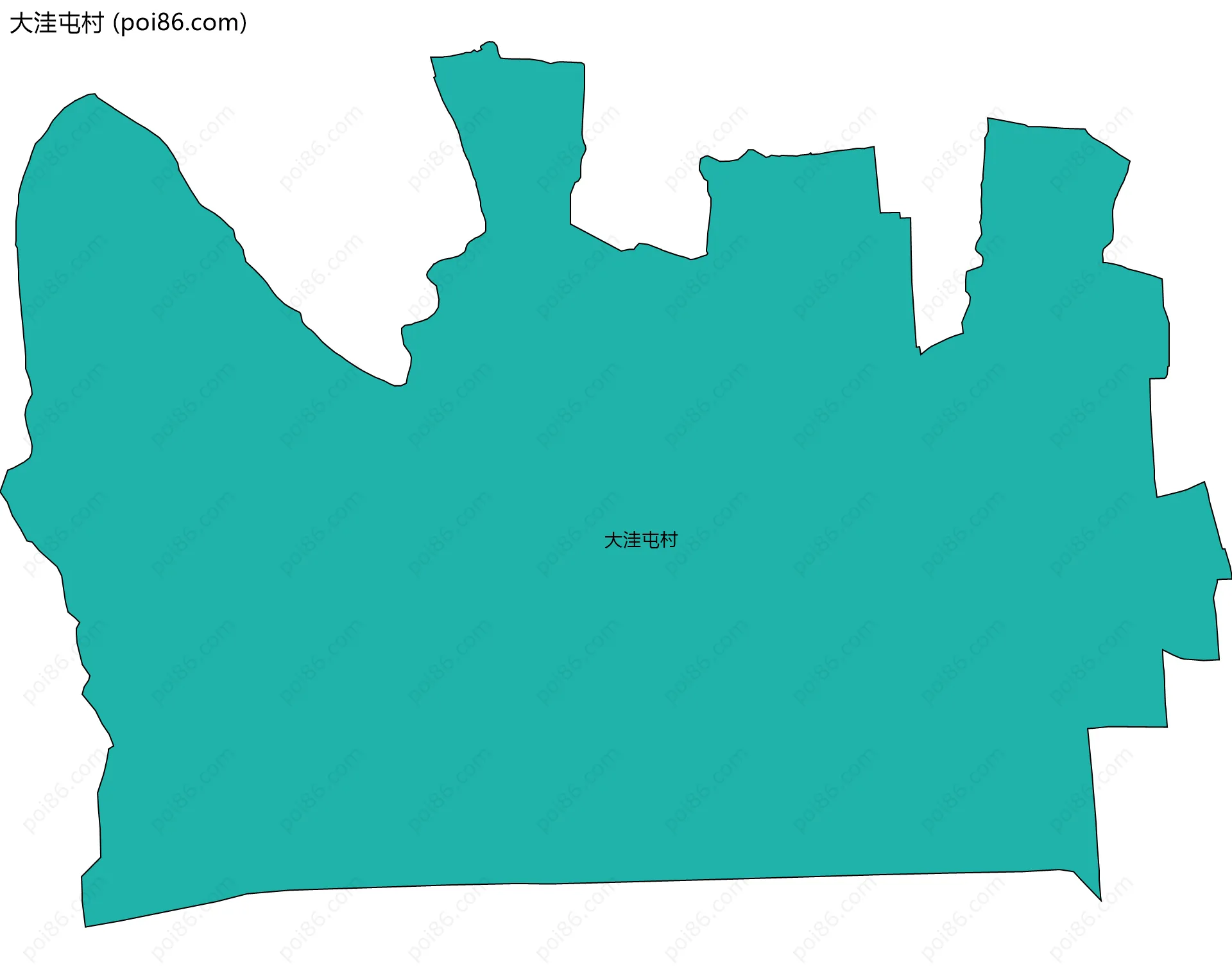 大洼屯村边界地图