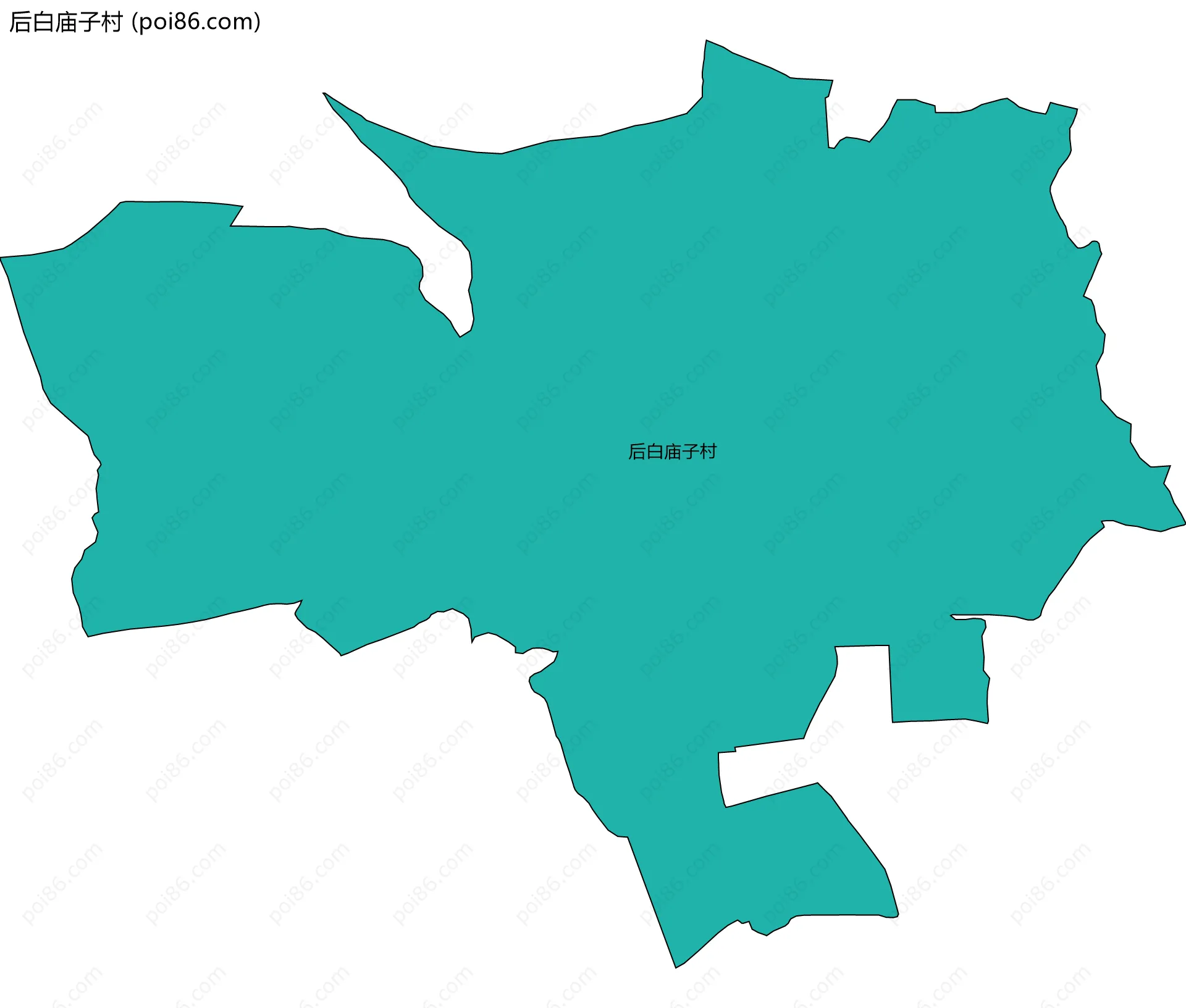 后白庙子村边界地图