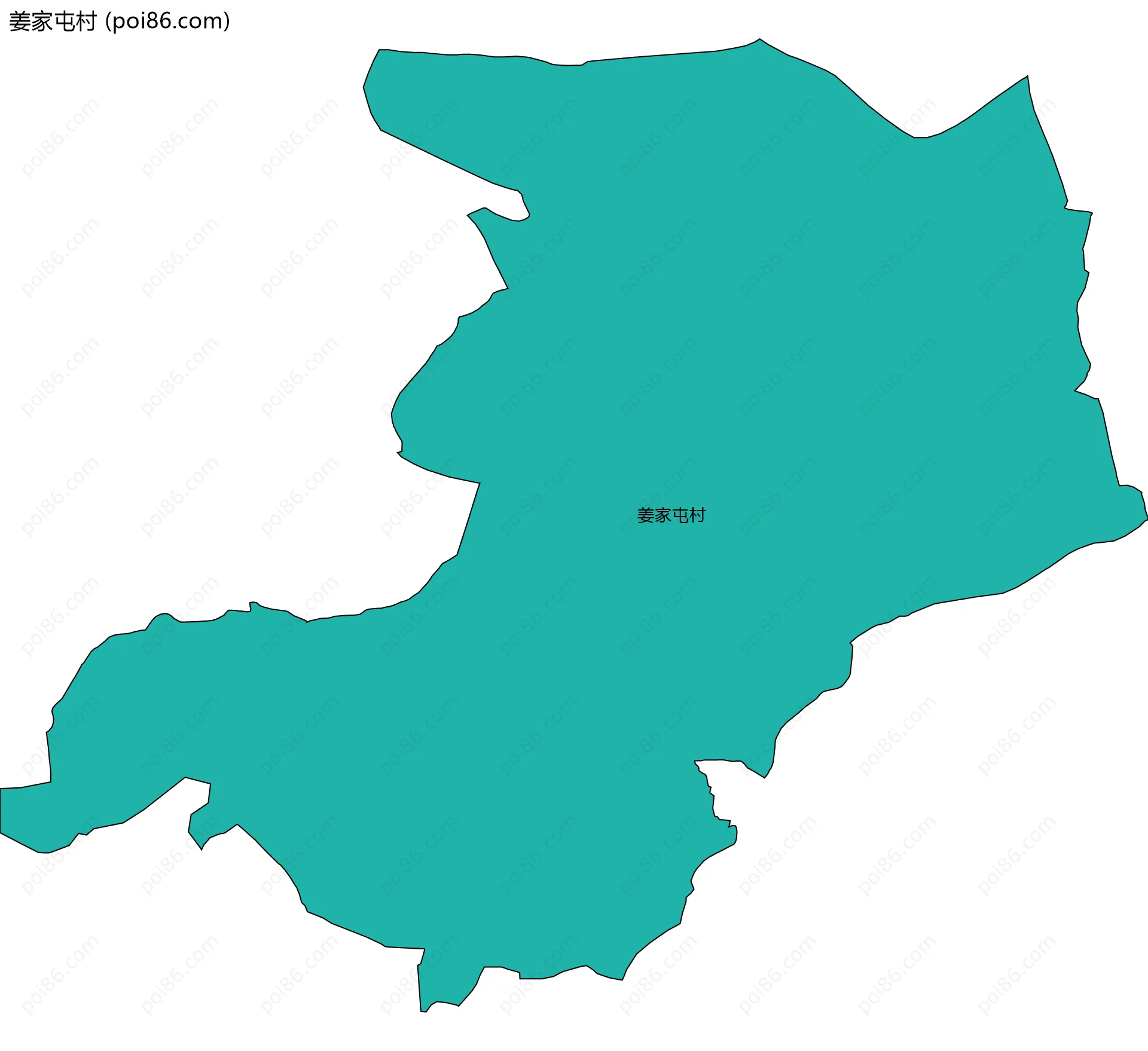 姜家屯村边界地图