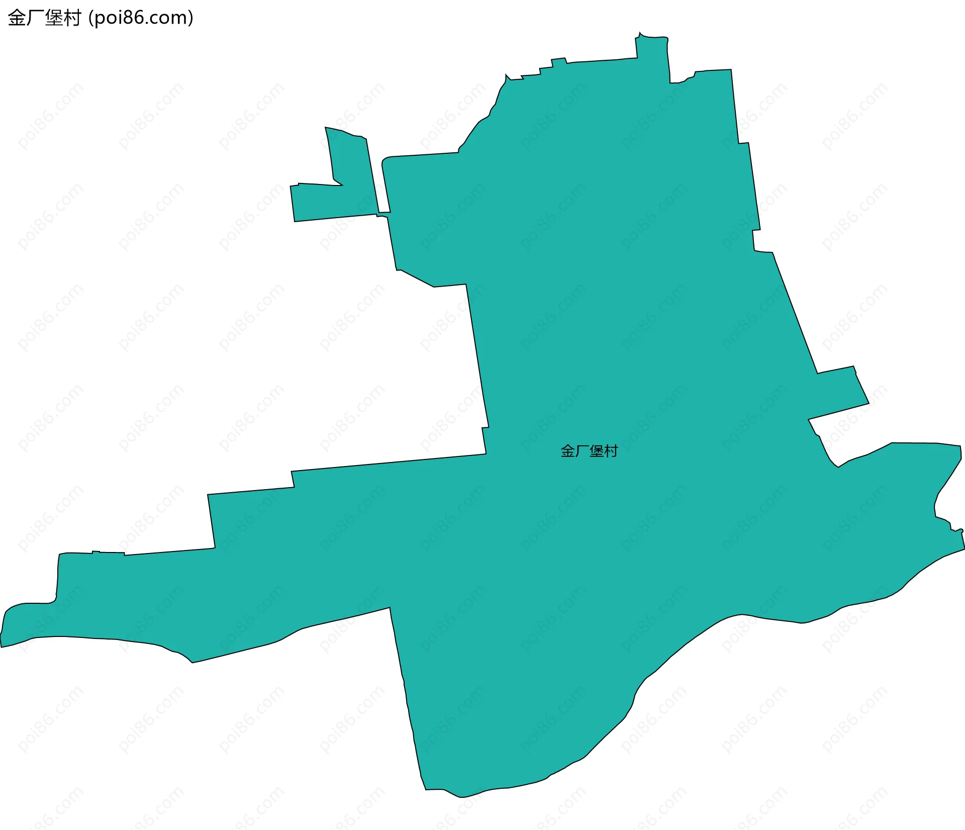 金厂堡村边界地图