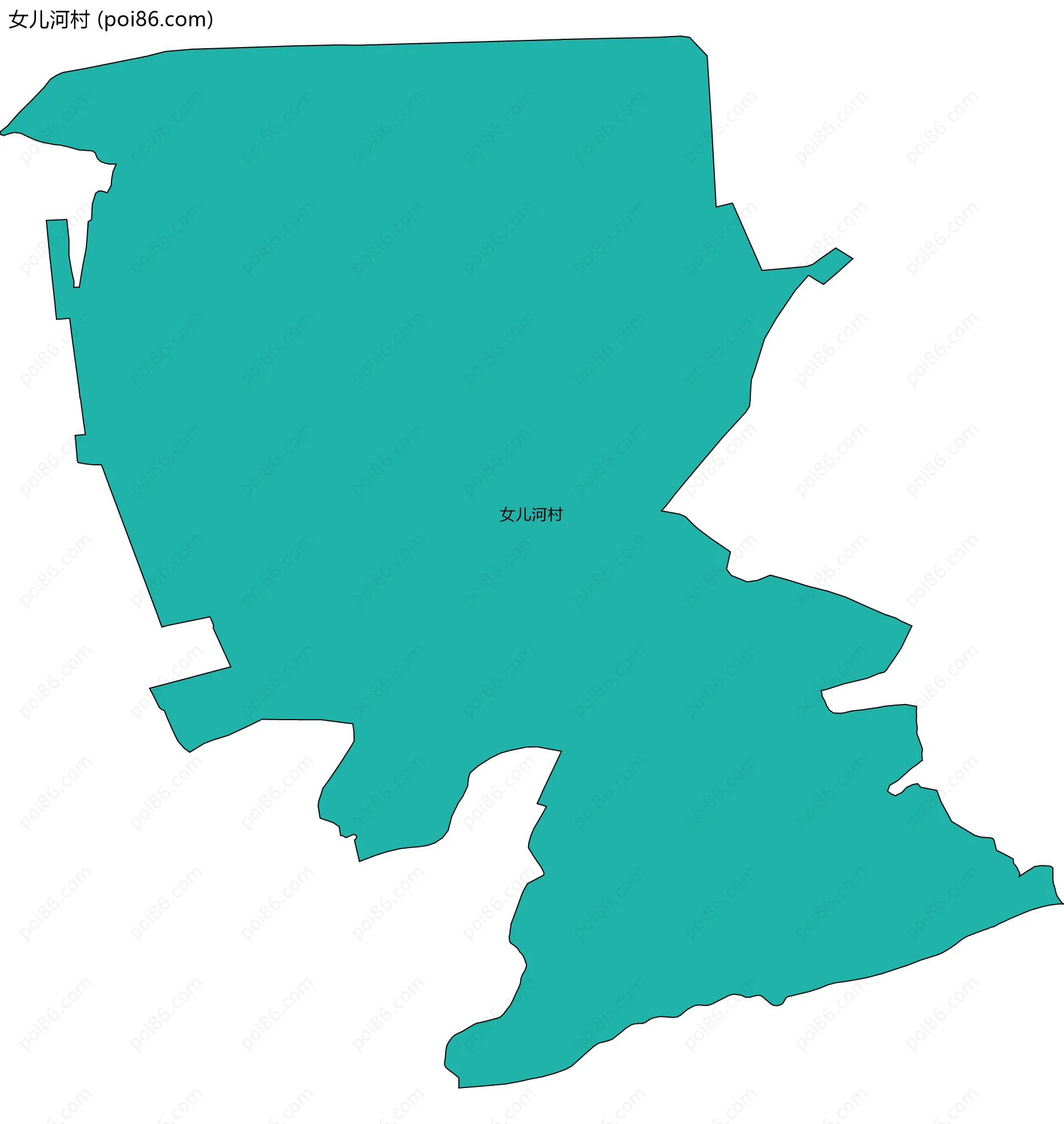 女儿河村边界地图