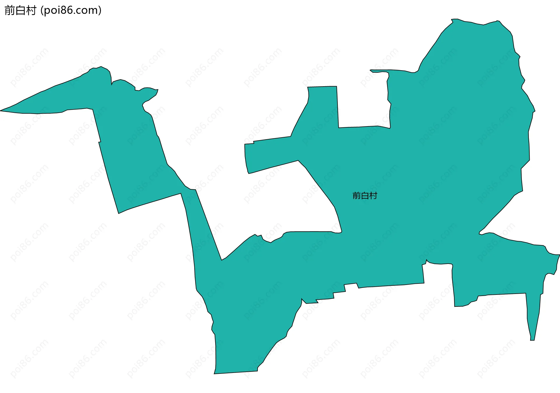 前白村边界地图