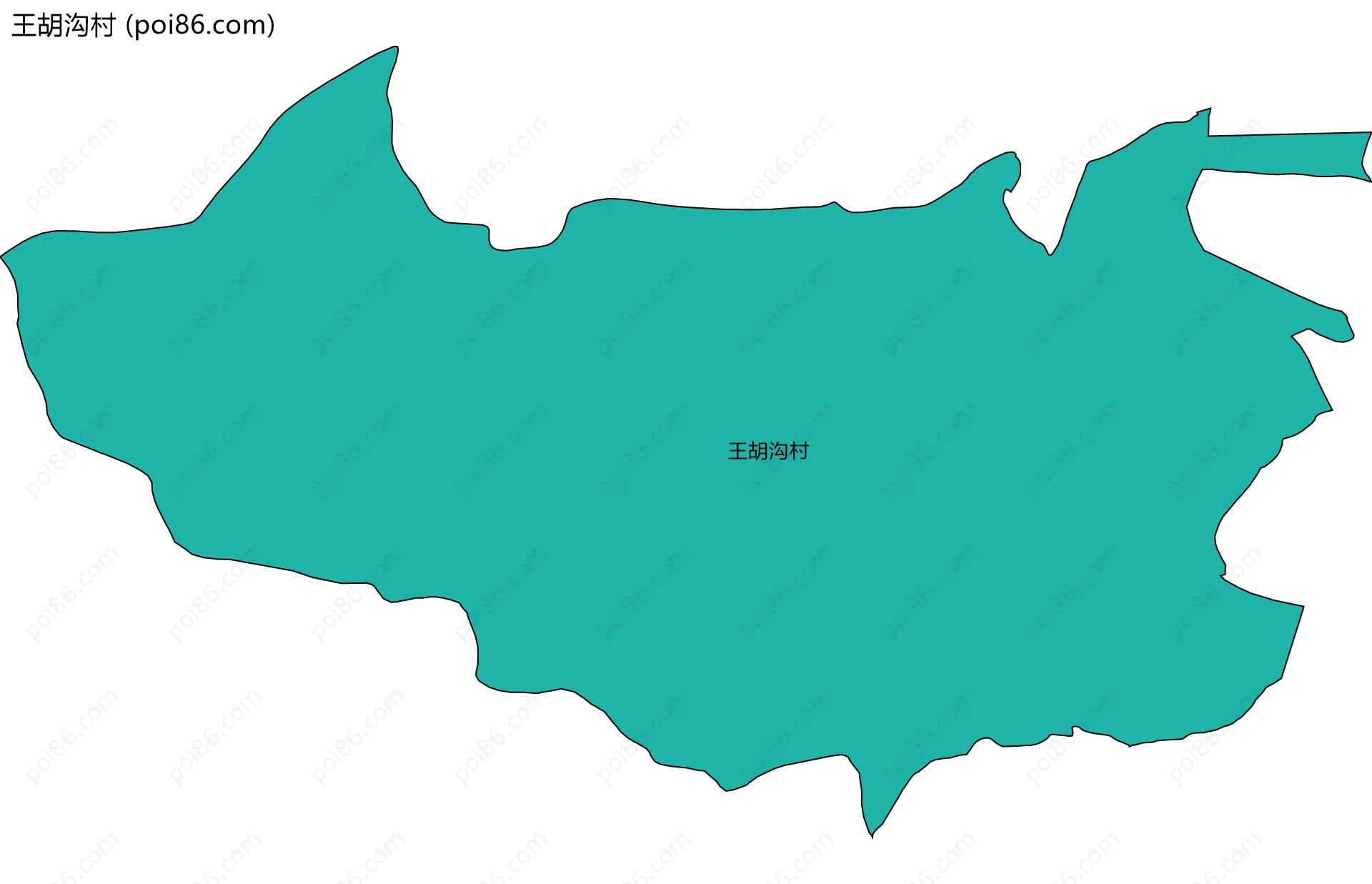 王胡沟村边界地图