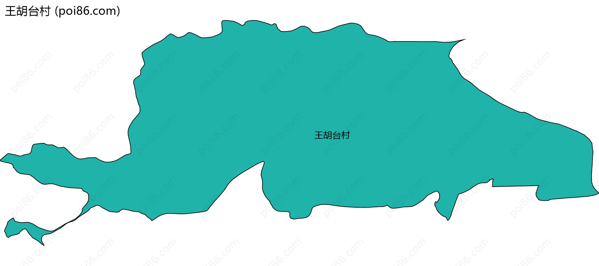 王胡台村边界地图