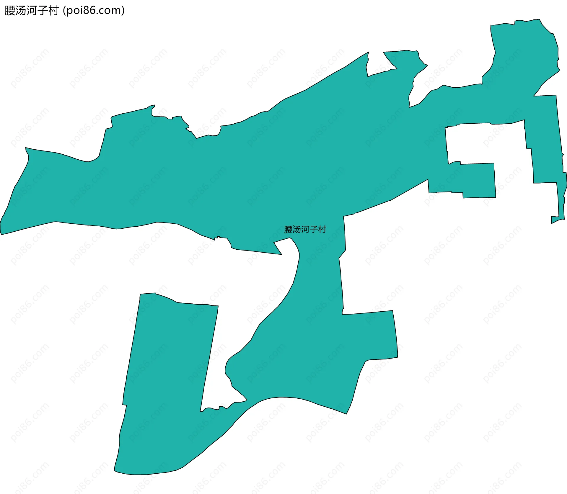 腰汤河子村边界地图