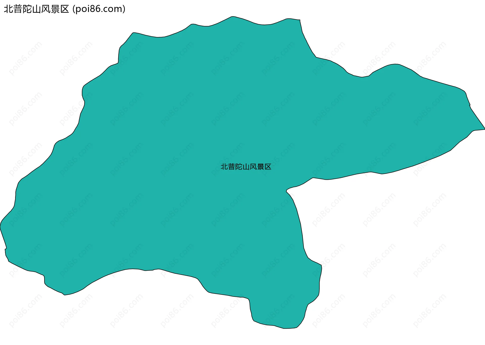 北普陀山风景区边界地图