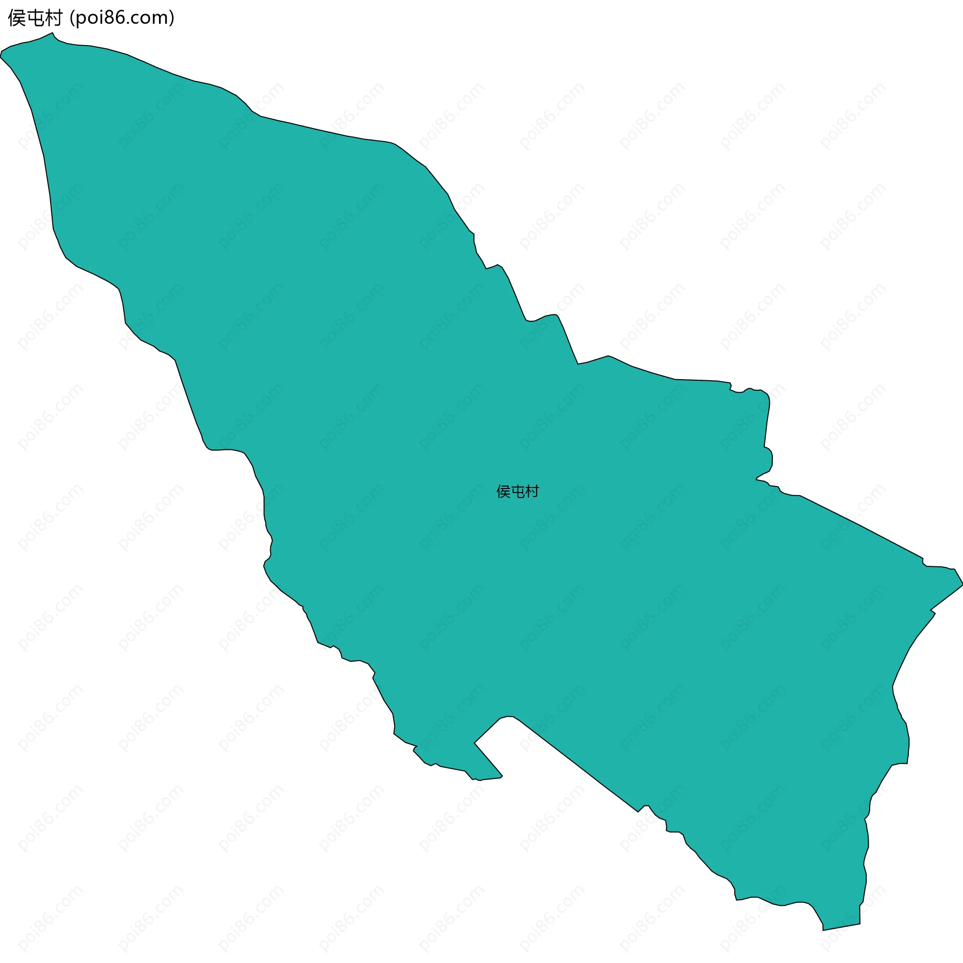 侯屯村边界地图