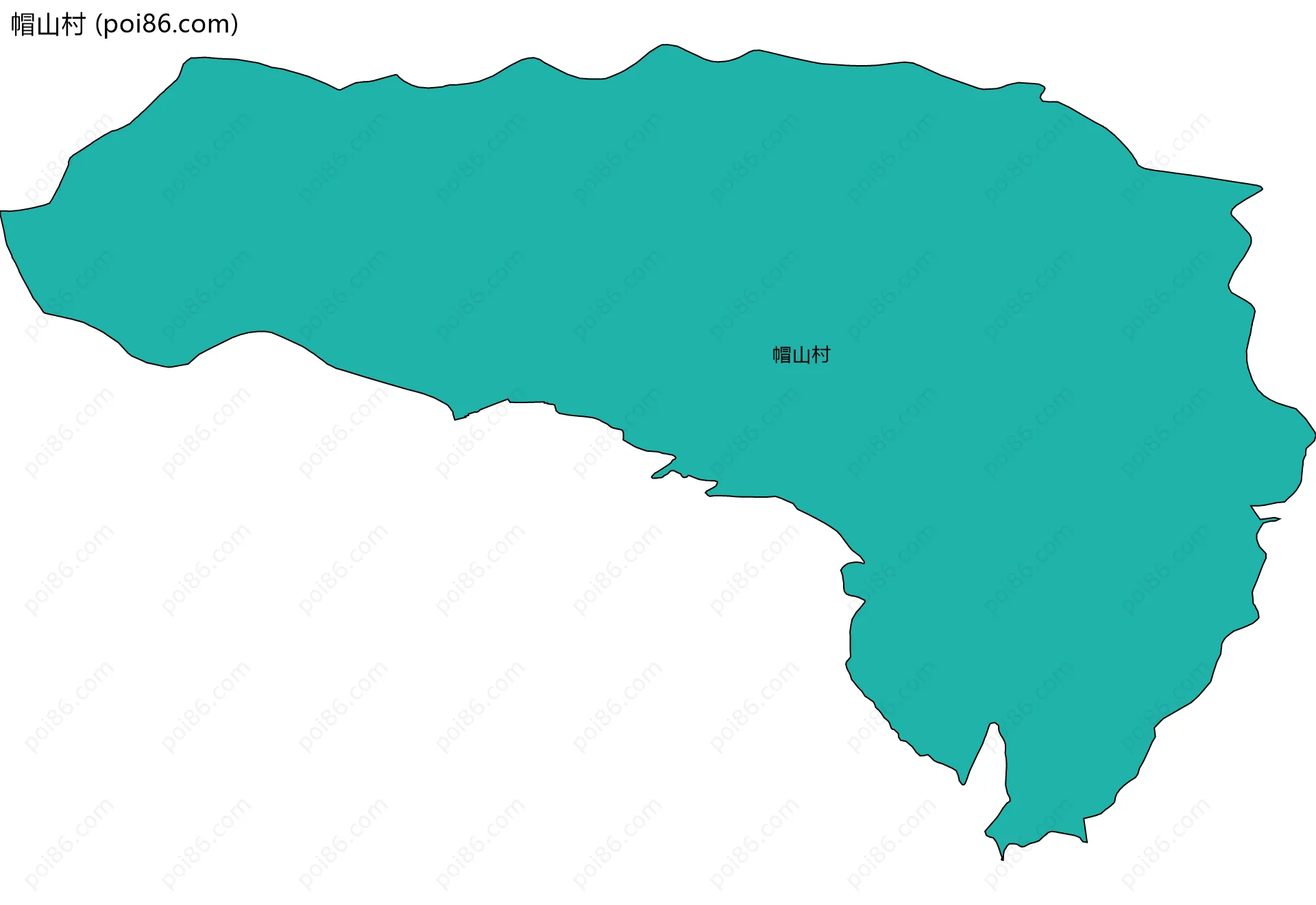 帽山村边界地图