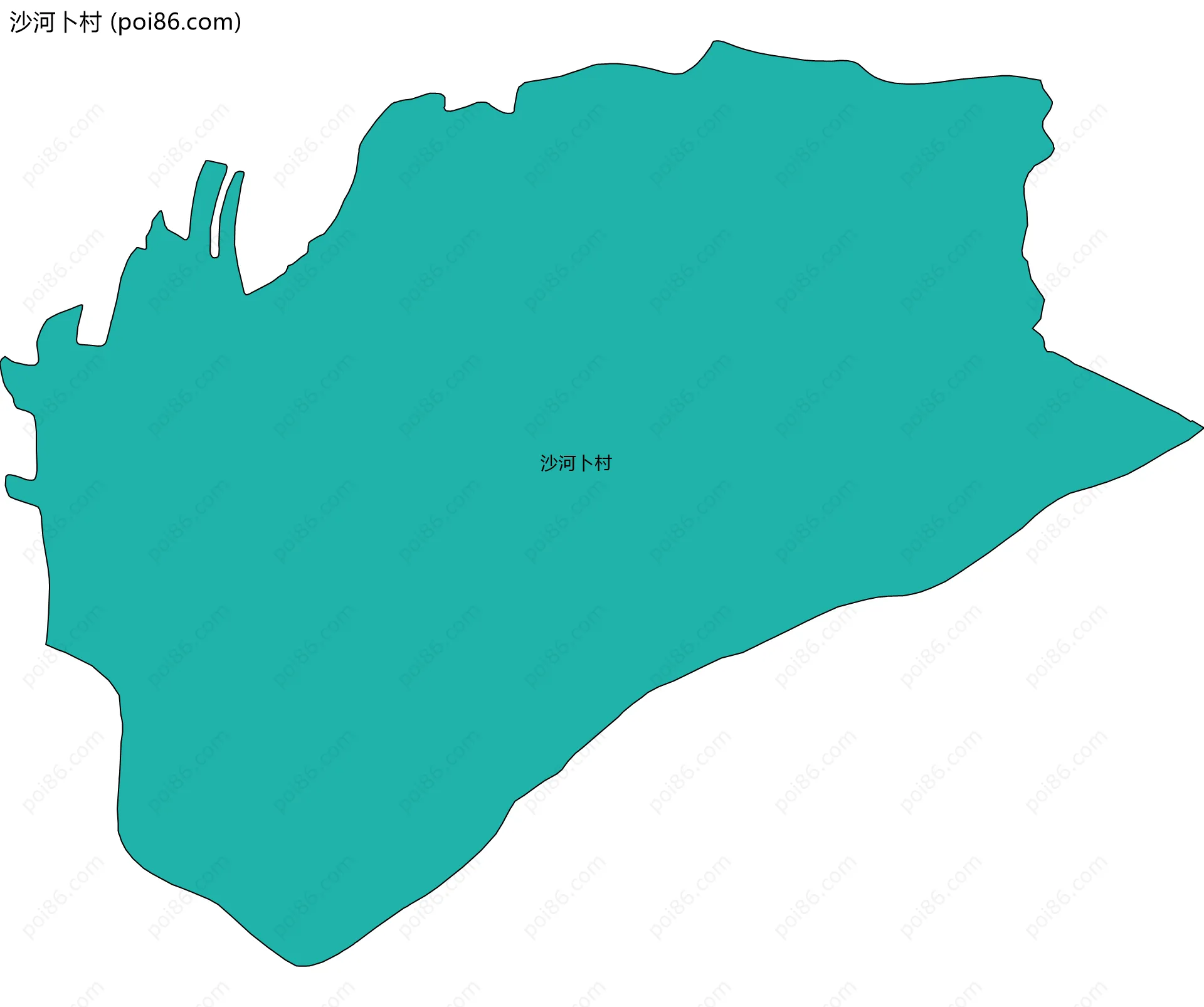 沙河卜村边界地图
