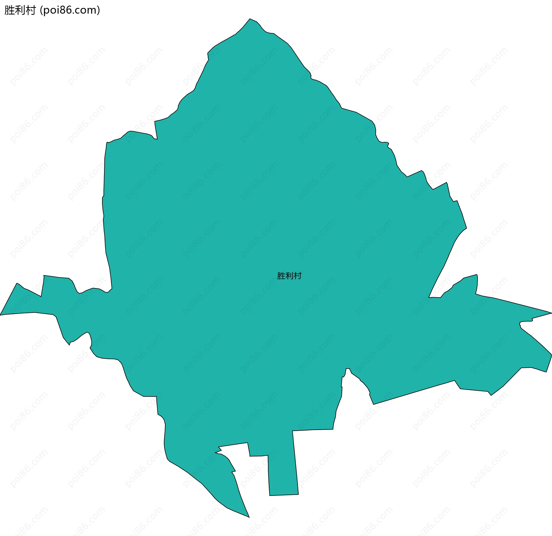 胜利村边界地图