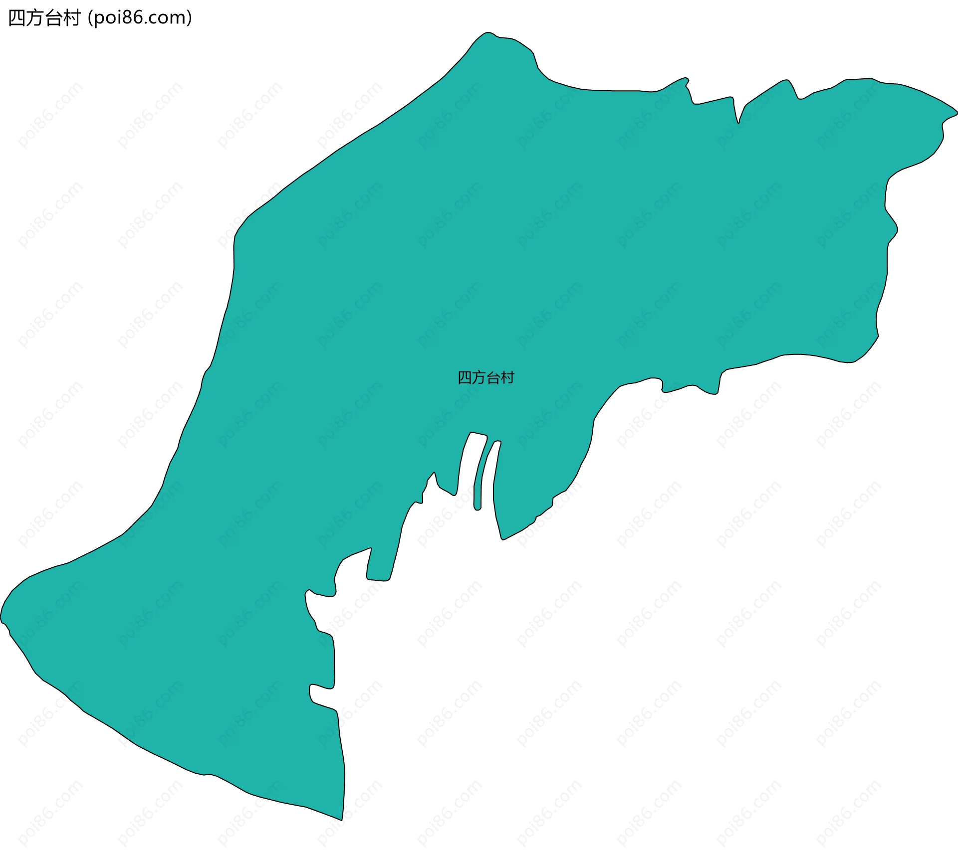 四方台村边界地图