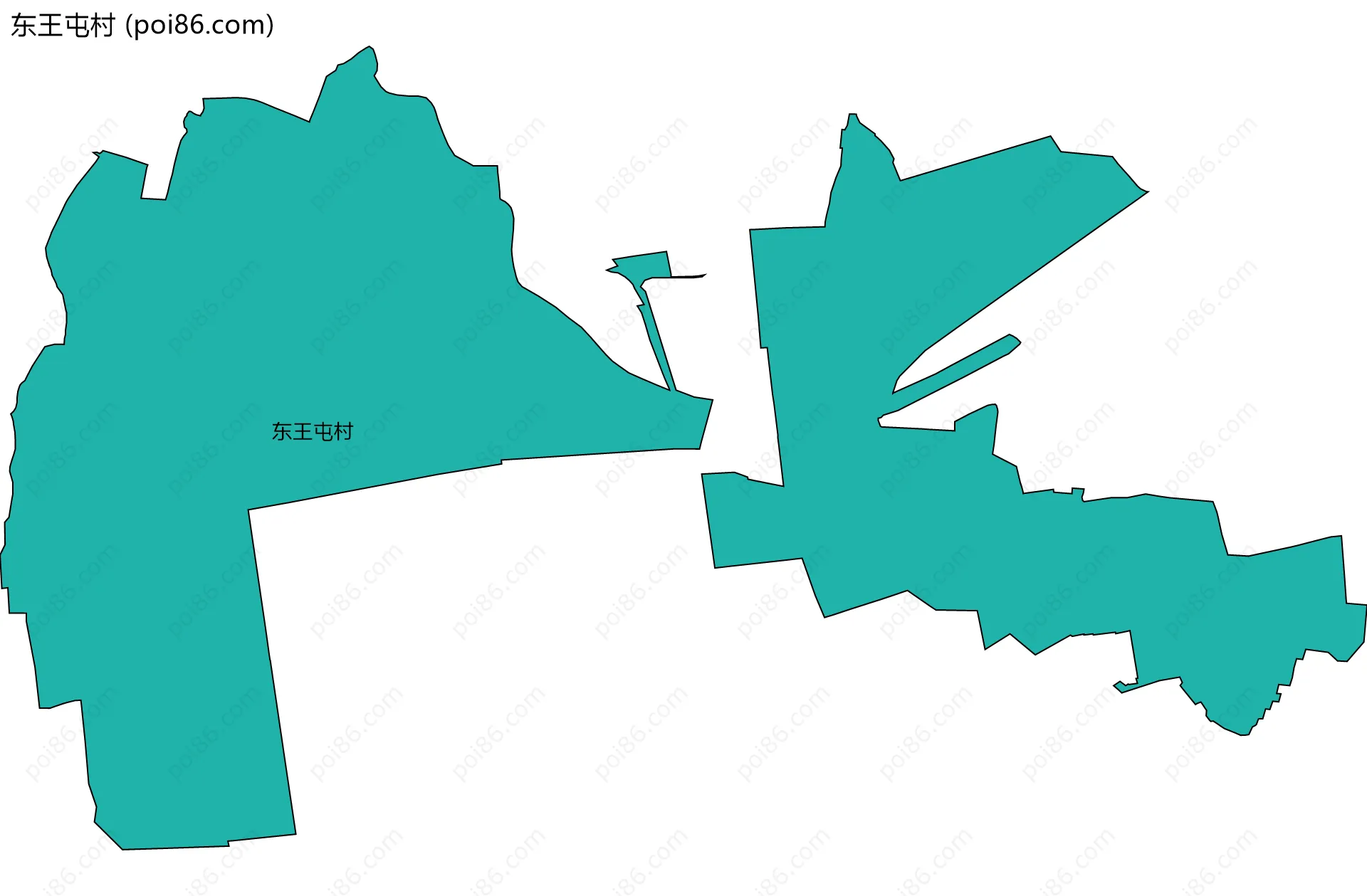 东王屯村边界地图