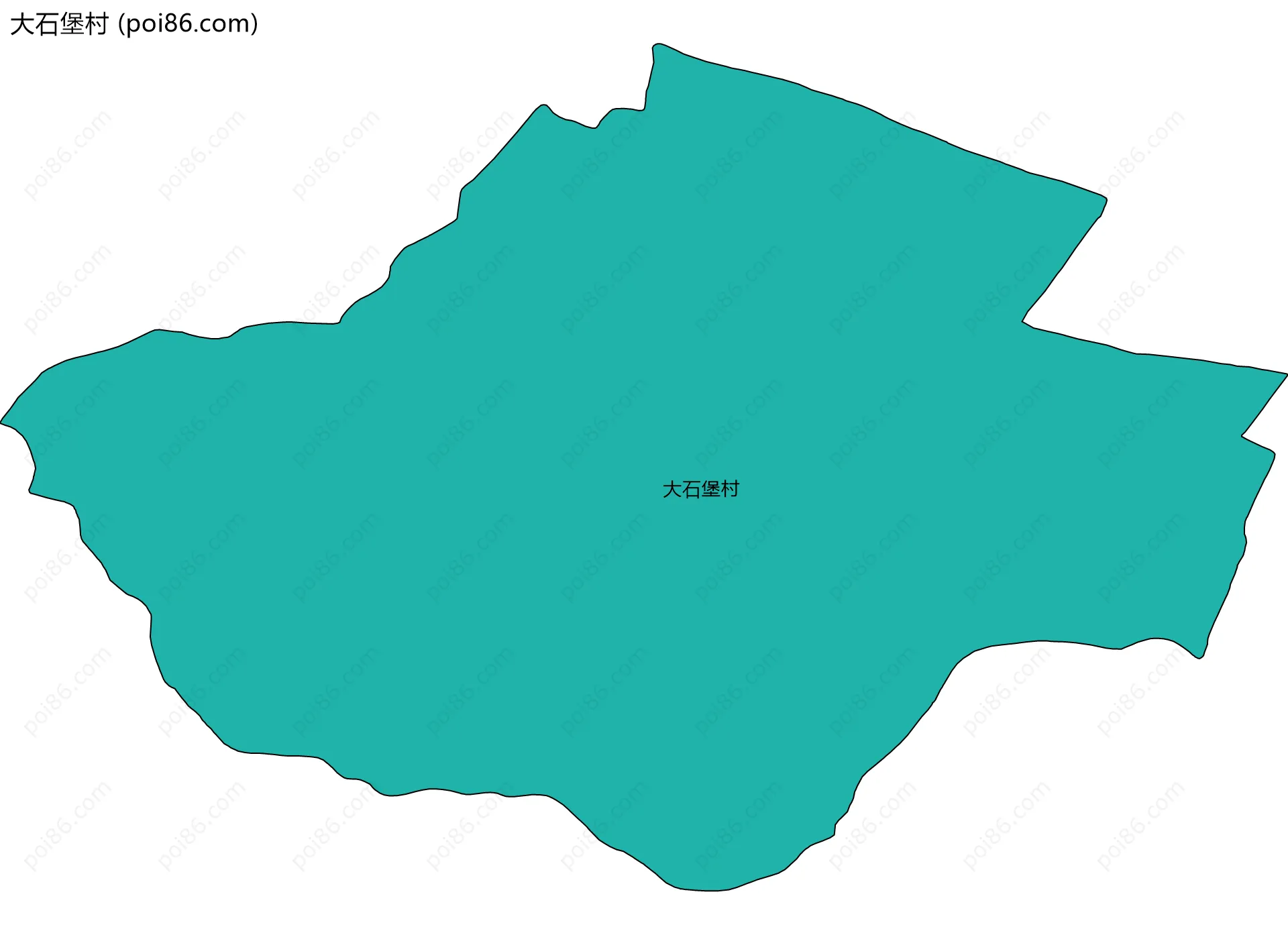 大石堡村边界地图