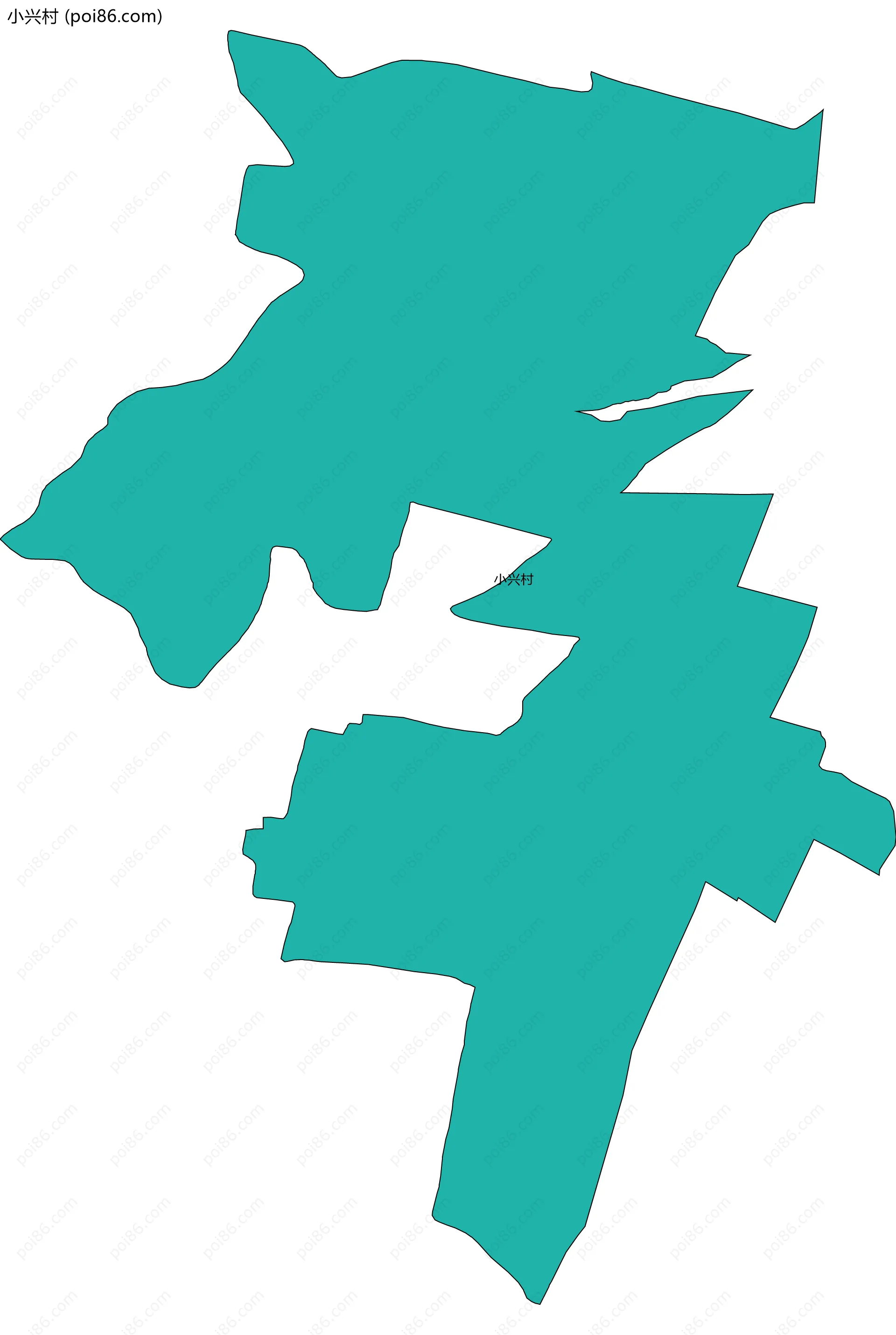 小兴村边界地图