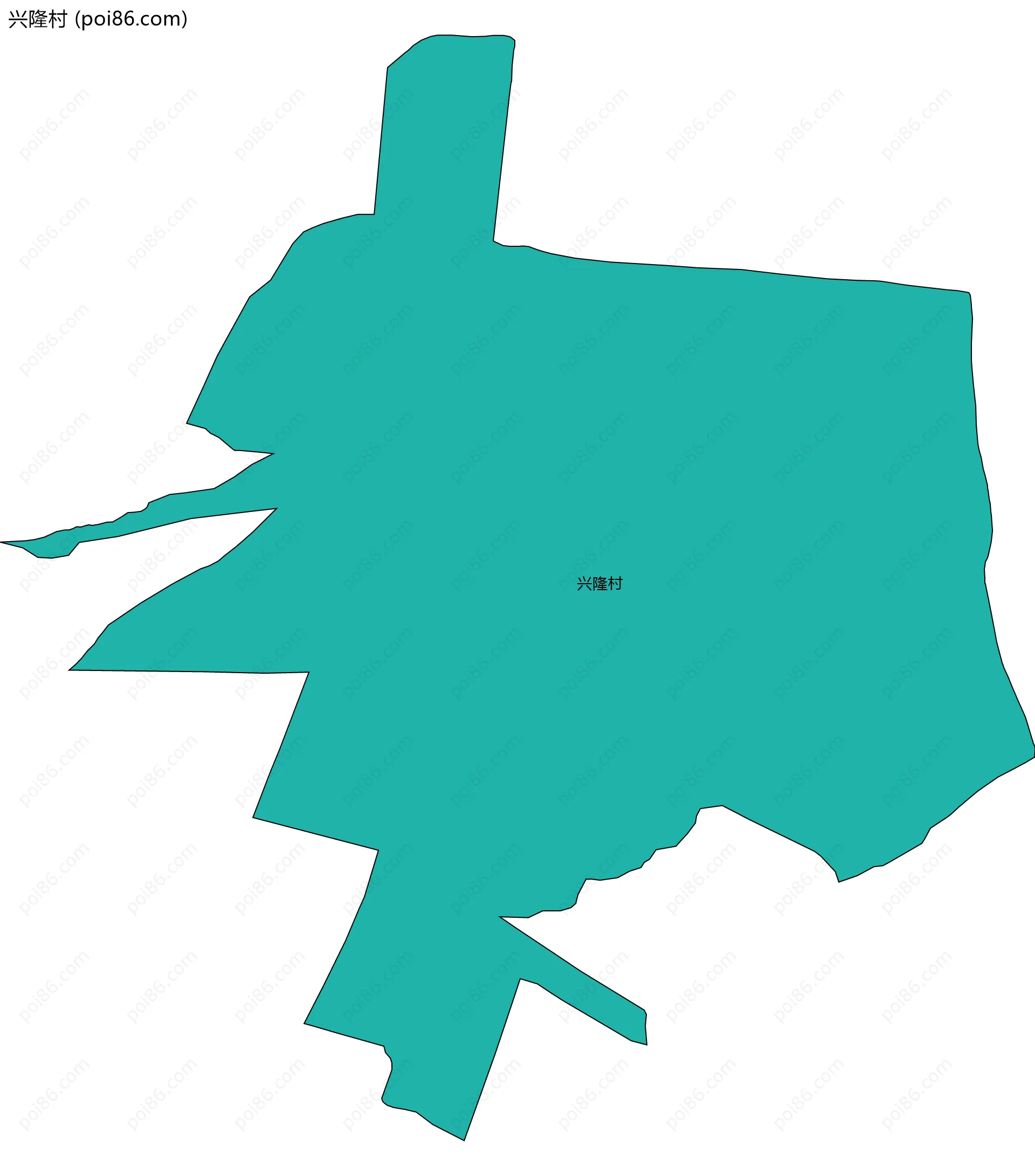 兴隆村边界地图