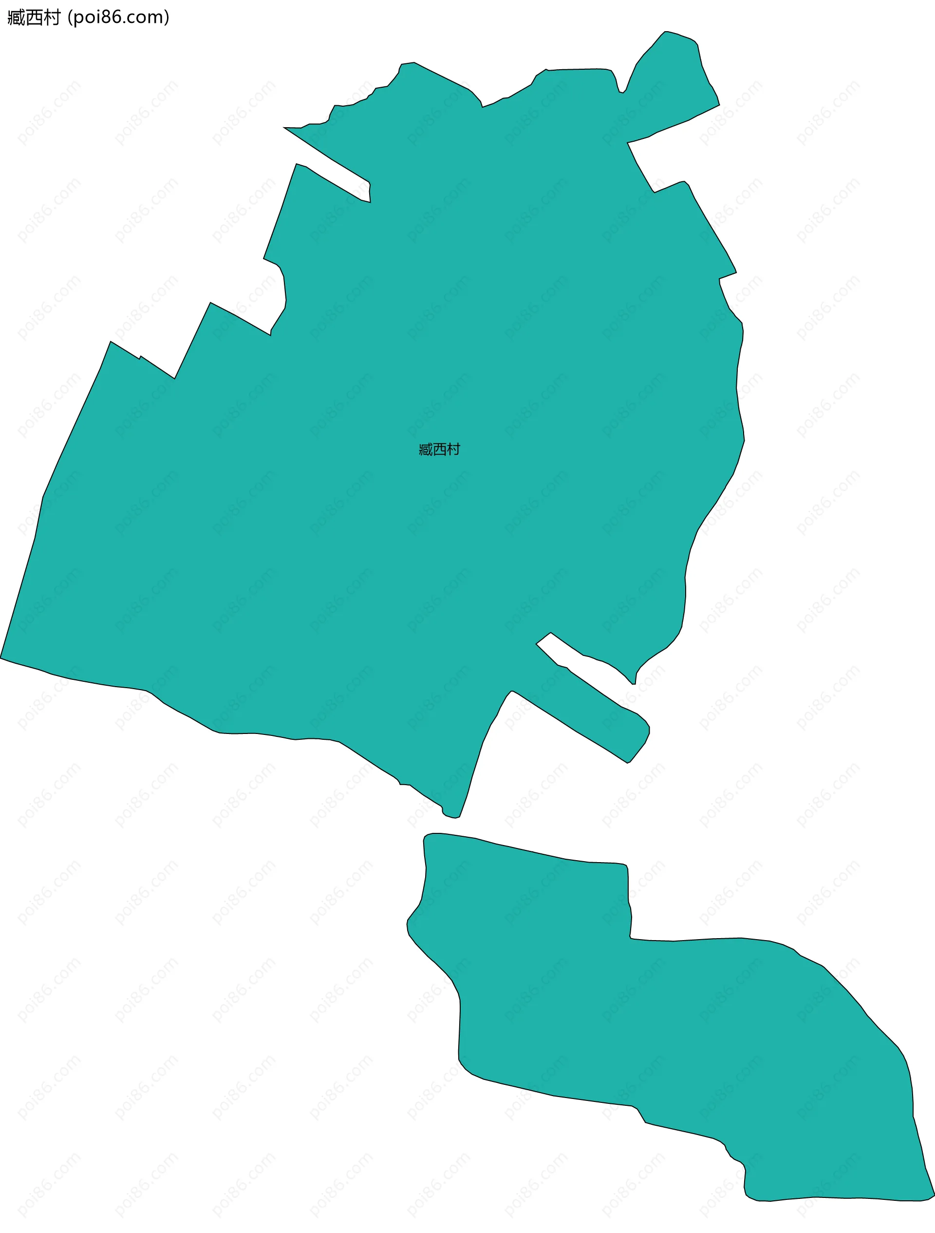 臧西村边界地图