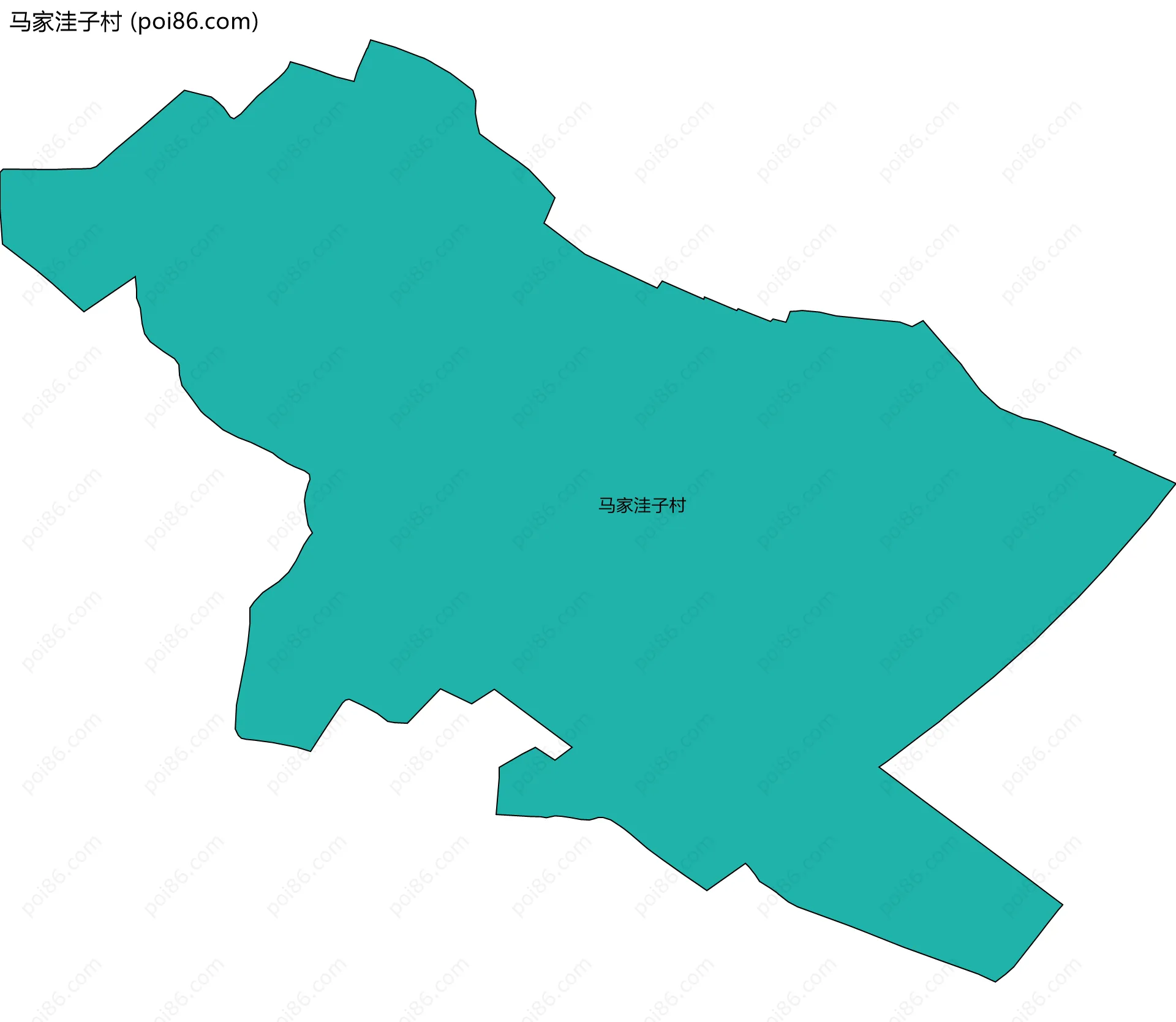 马家洼子村边界地图